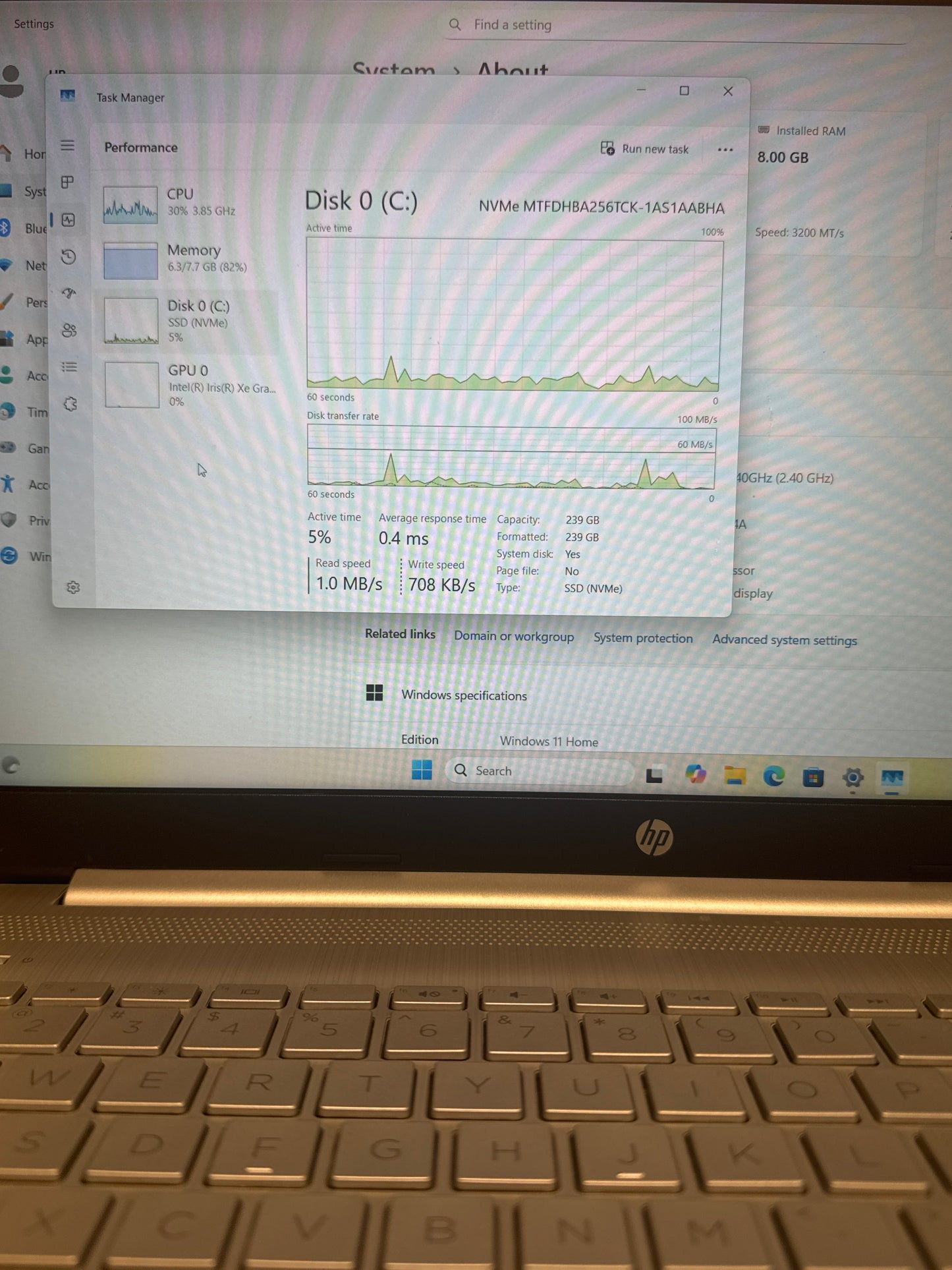 HP Laptop 15-dy2093dx 15.6" FHD Core i5-1135G7 2.40GHz 256GB SSD 8GB RAM