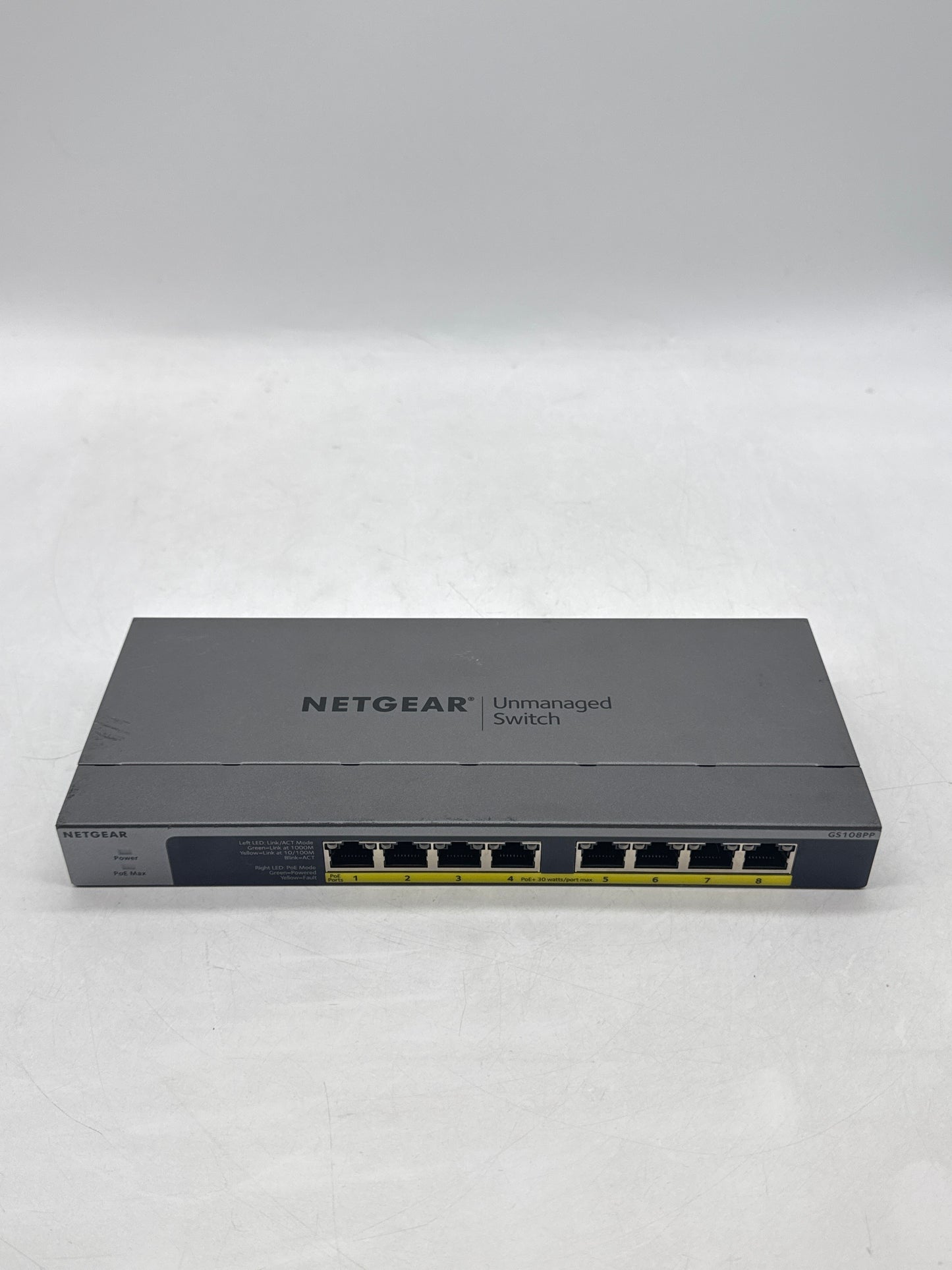 Netgear GS108PP 8-Port PoE/PoE+ Gigabit Unmanaged Switch