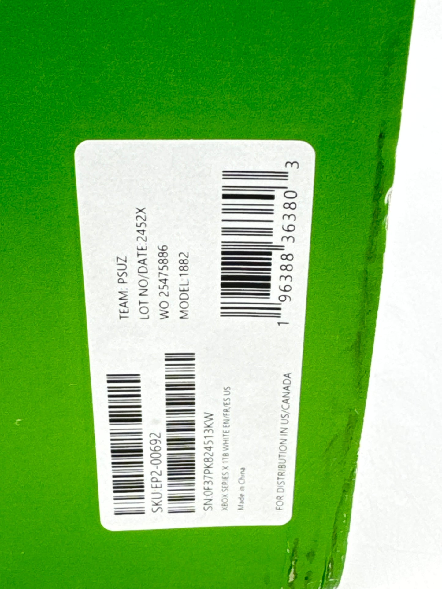 Microsoft Xbox Series X 1TB Model 1882 EP2-00692 - White New In Box