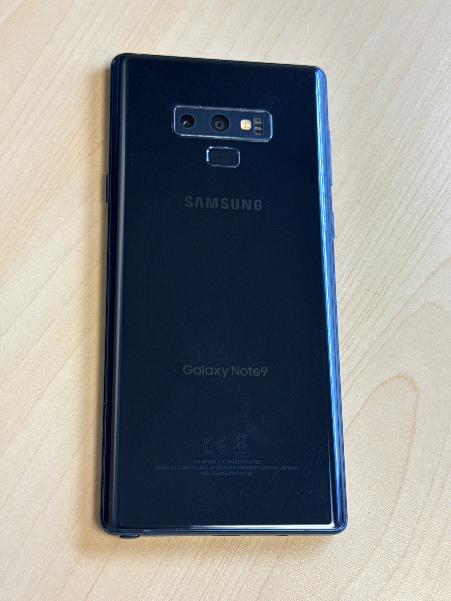 Verizon Samsung Galaxy Note 9 6.4" SM-N960U 512GB 8GB RAM Ocean Blue