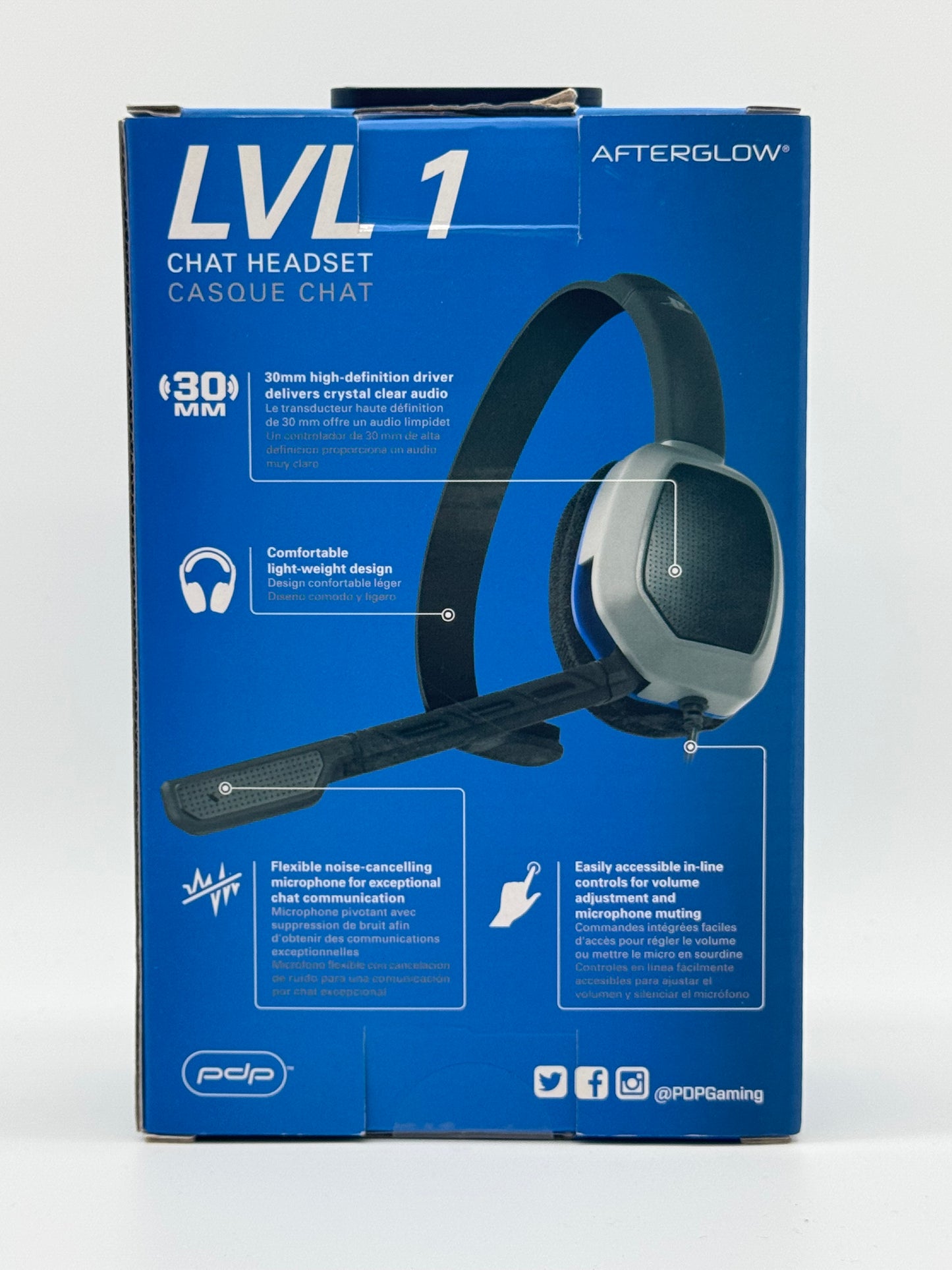 Sony AfterGlow LVL1 Wired Gaming Headset For PS4 - Black
