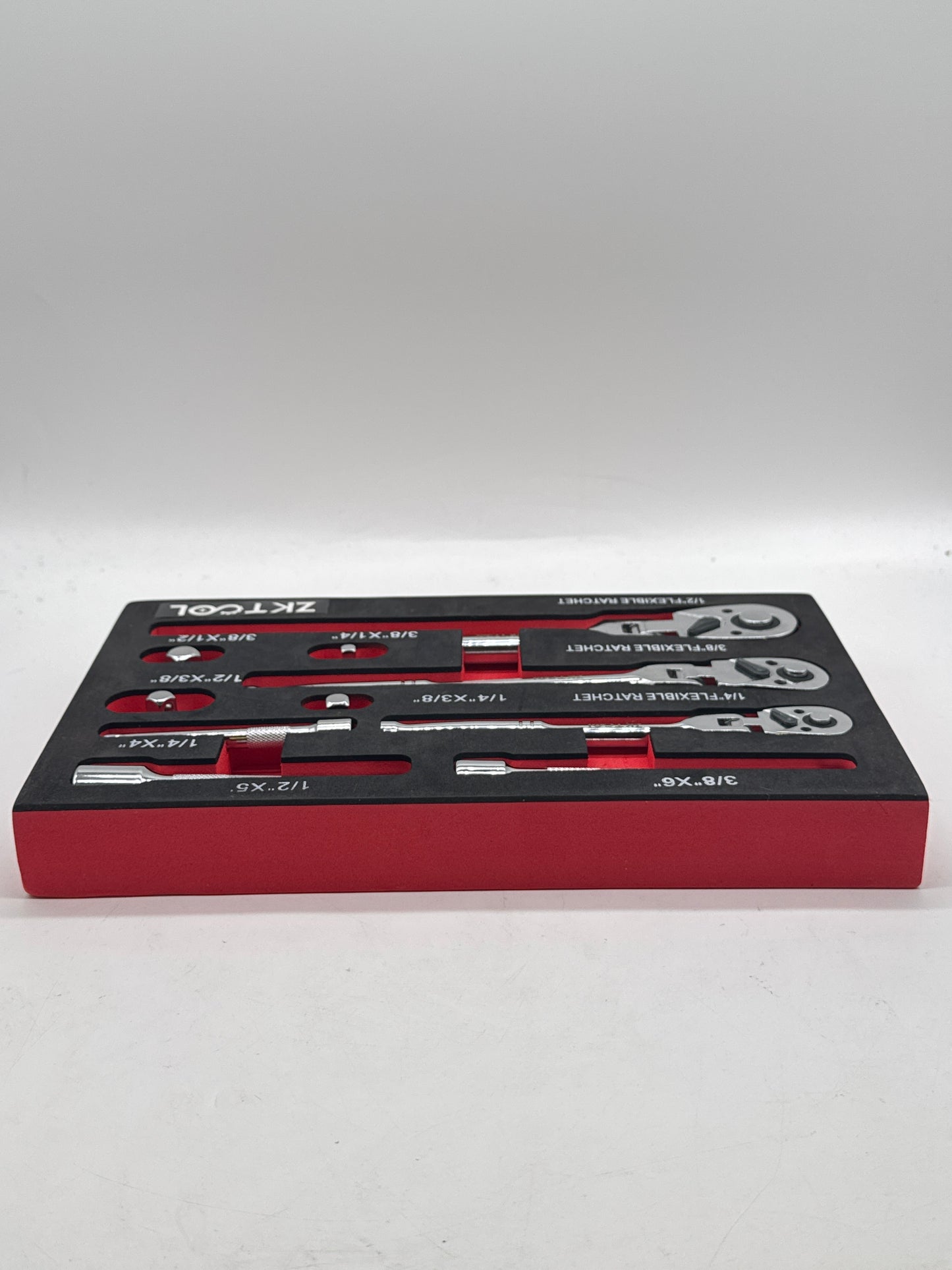 ZKTCOL 6-Piece Flex Head Ratchet Set, 1/4", 3/8", 1/2" Drive