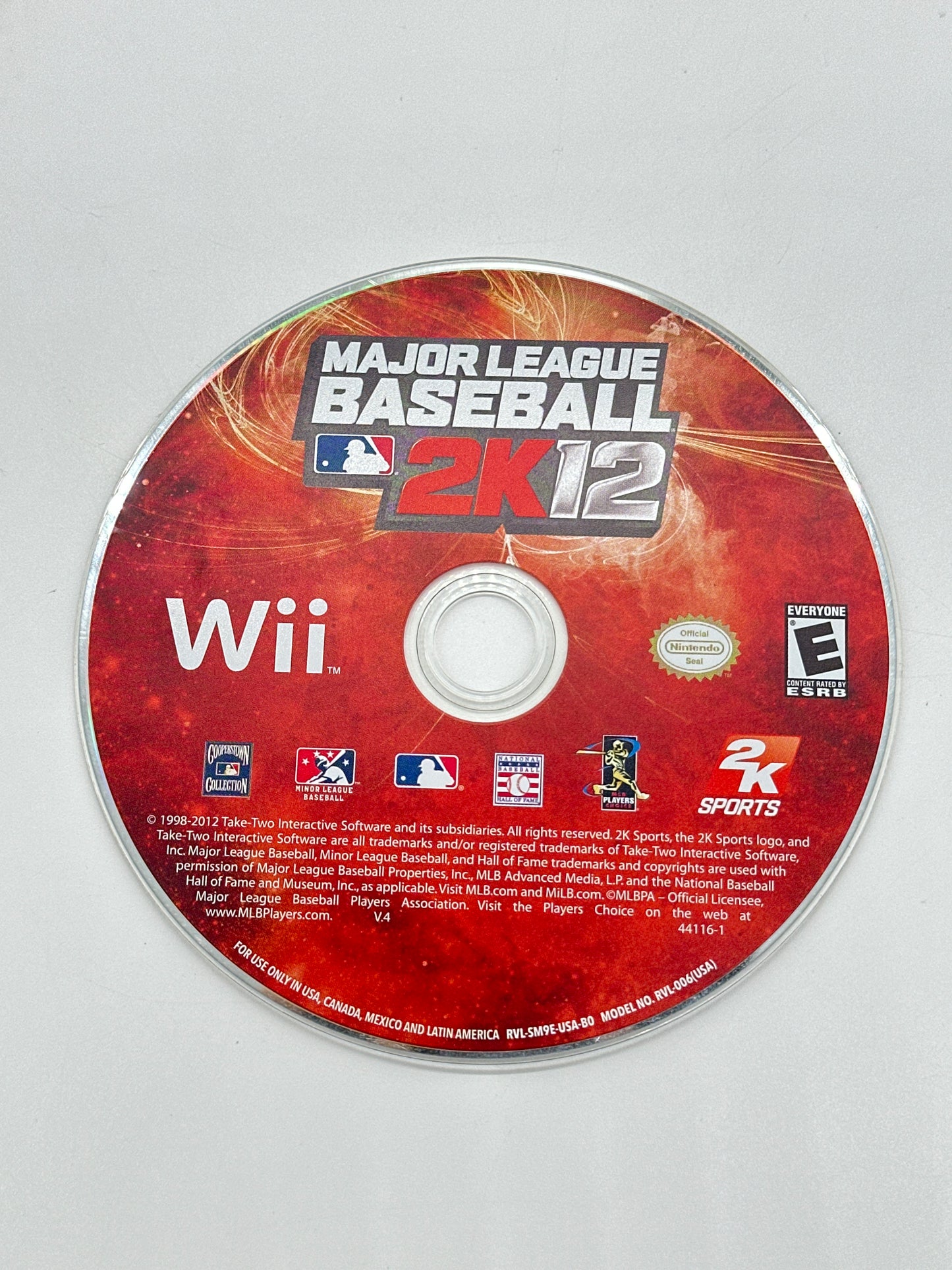 Major League Baseball 2K12 - Nintendo Wii Game - Free Shipping
