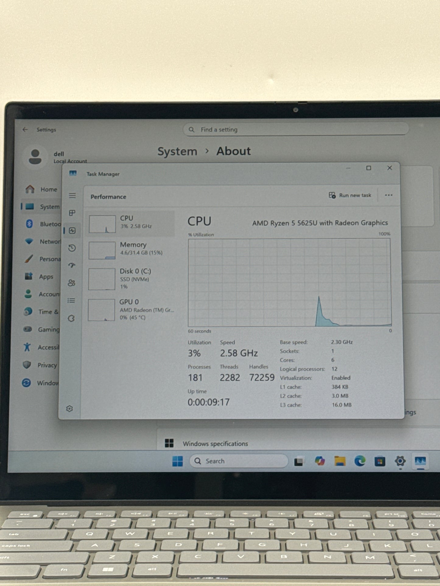 Dell Inspiron 14 7425 2-in-1 14" Touch Ryzen 5 5625U 2.30GHz 32GB RAM 1TB SSD