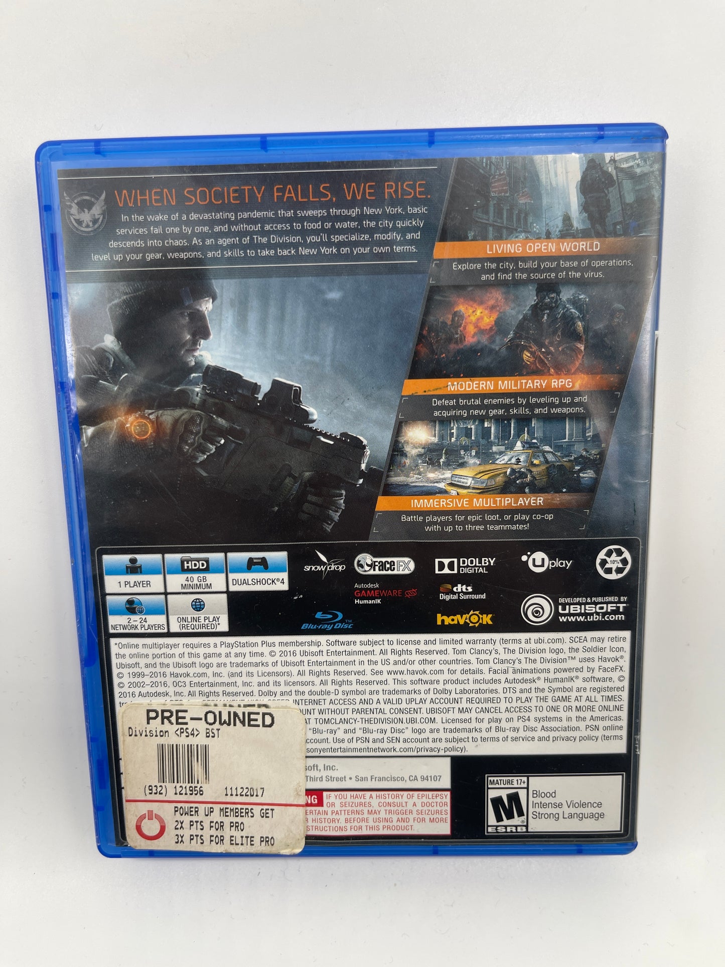 Tom Clancy's The Division for PlayStation 4 - Free Shipping