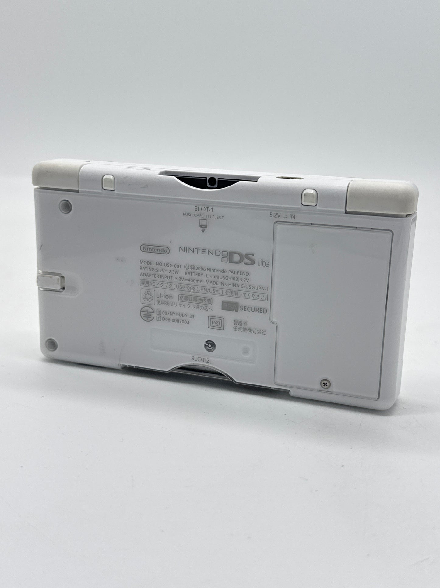 Nintendo DS Lite USG-001 White Console #66 w/ Stylus & No Charger