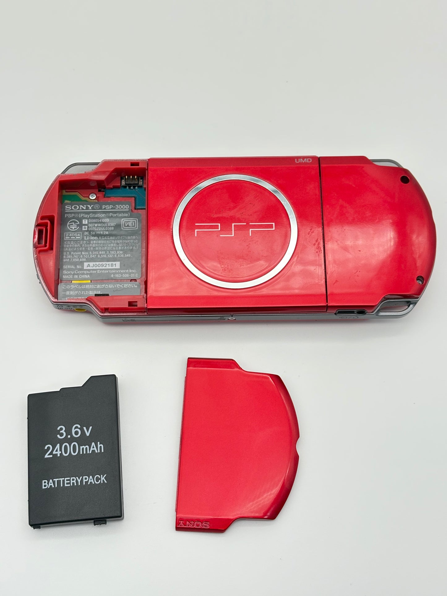 Sony PSP-3000 Red Console #210 w/2400 mAh Battery
