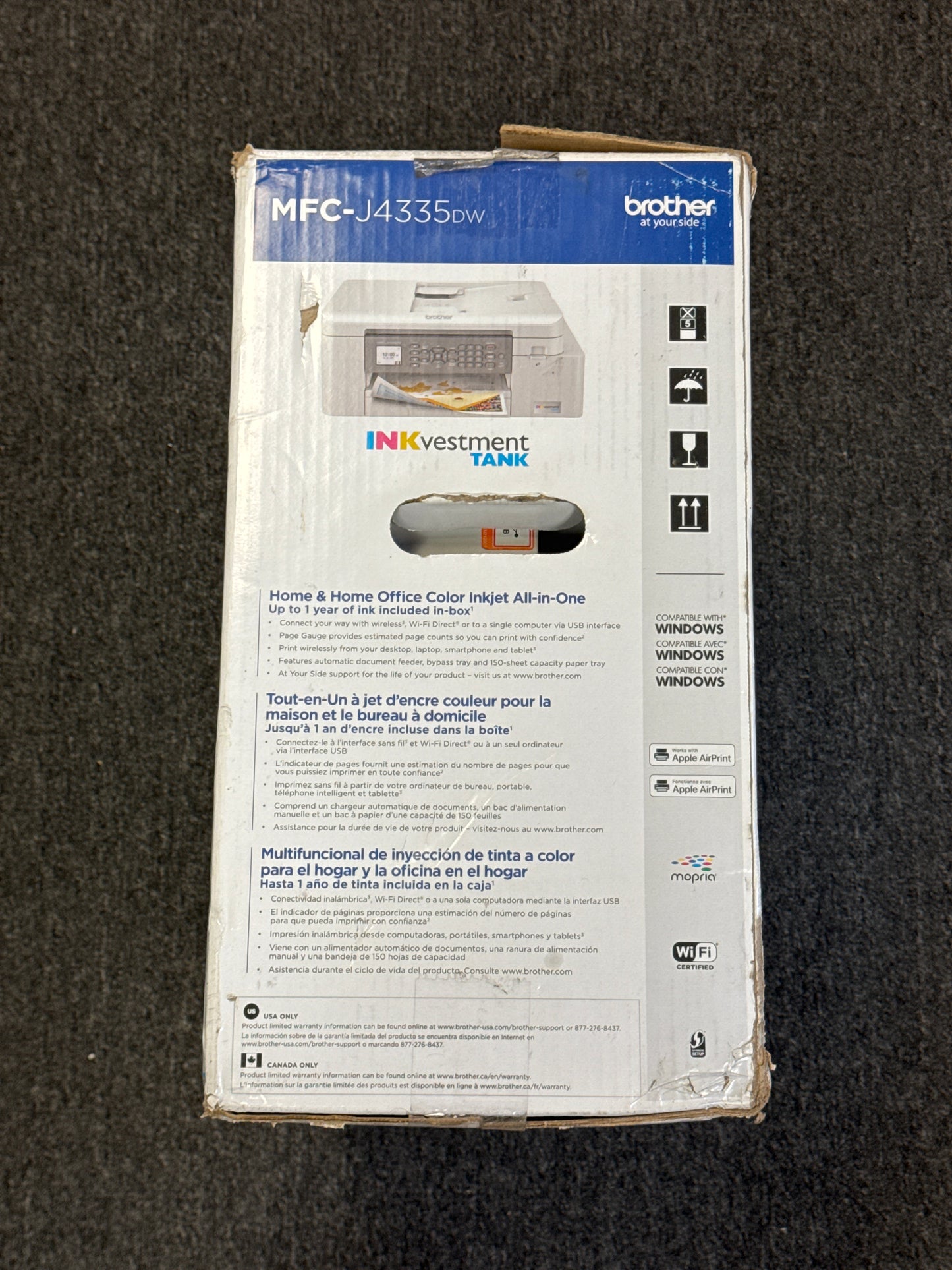 Brother MFC-J4335DW Color Inkjet All-In-One Printer - Open Box