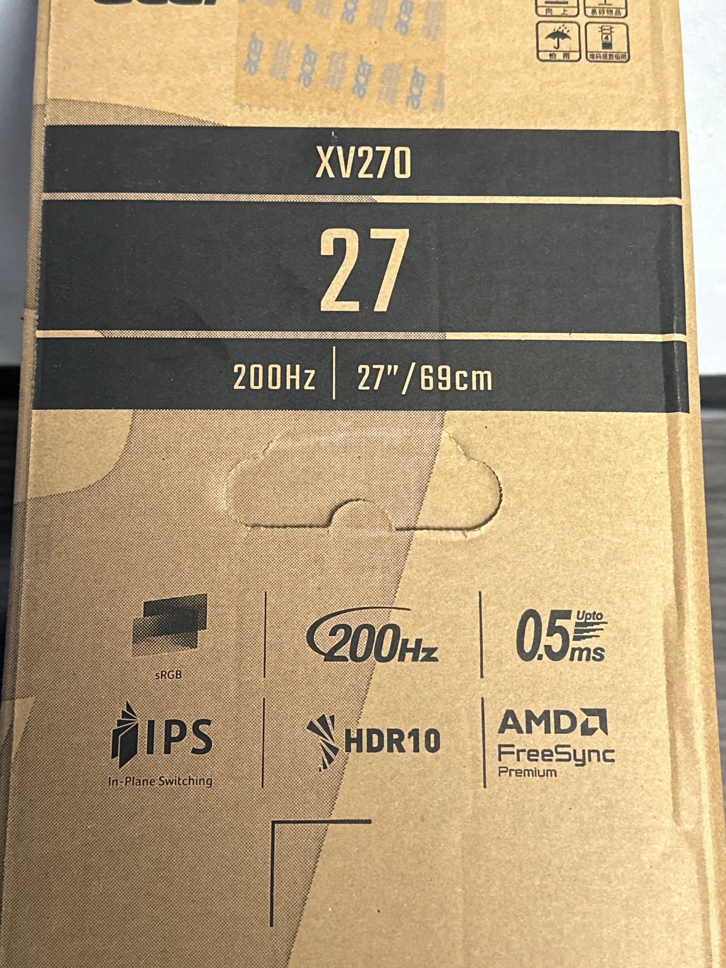 New Acer Nitro 27" FHD 200Hz 0.5ms FreeSync Premium IPS Gaming Monitor Black