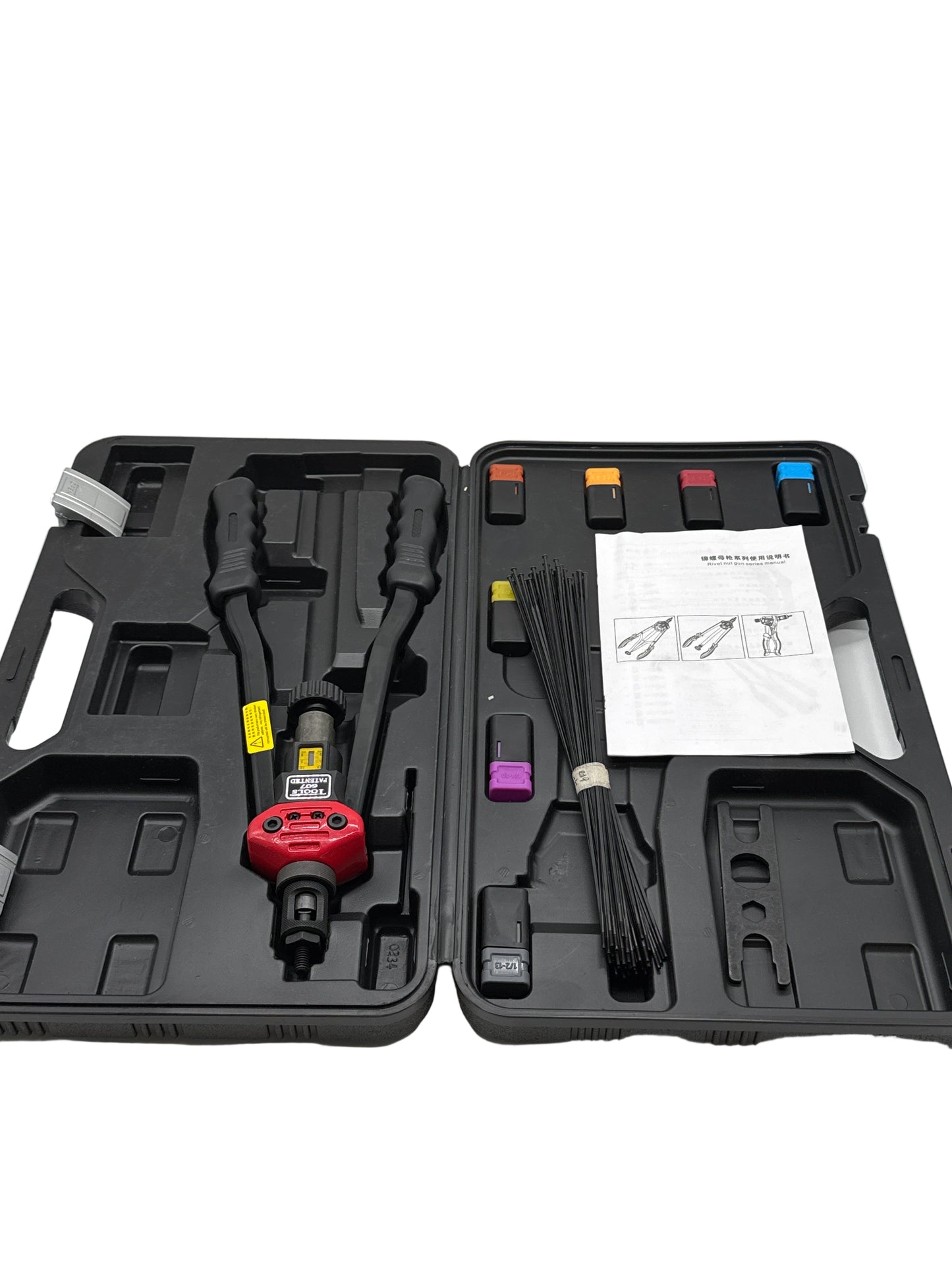 Tools 607 Patented Rivet Nut Gun Kit Heavy Duty Manual Nut Setter
