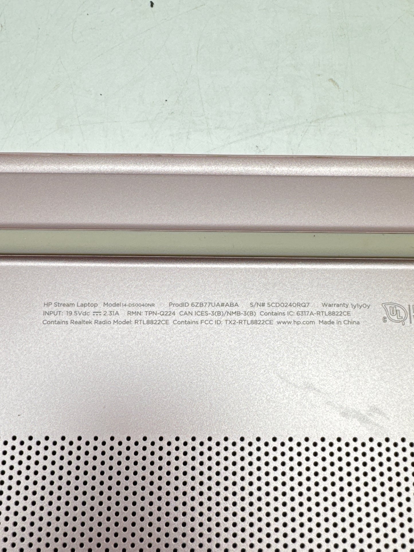 HP Pink Laptop 14" Stream Laptop HP Model DS0040nr Notebook Computer