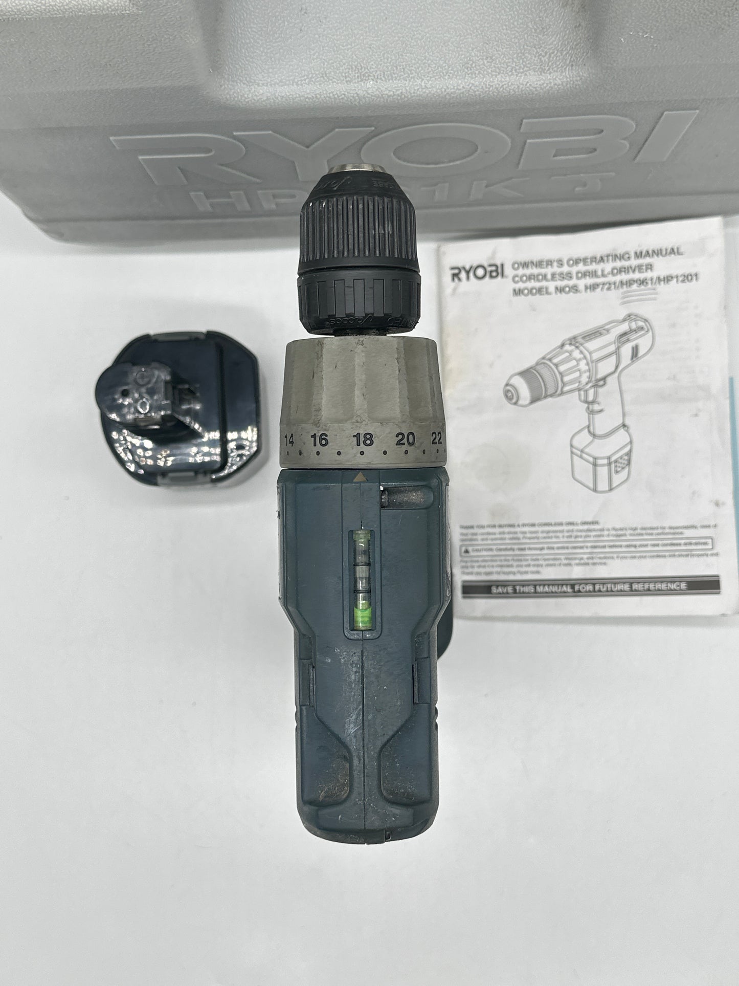 Ryobi Cordless Drill-Driver HP961 3/8" with 2 Batteries & Hard Case No Charger