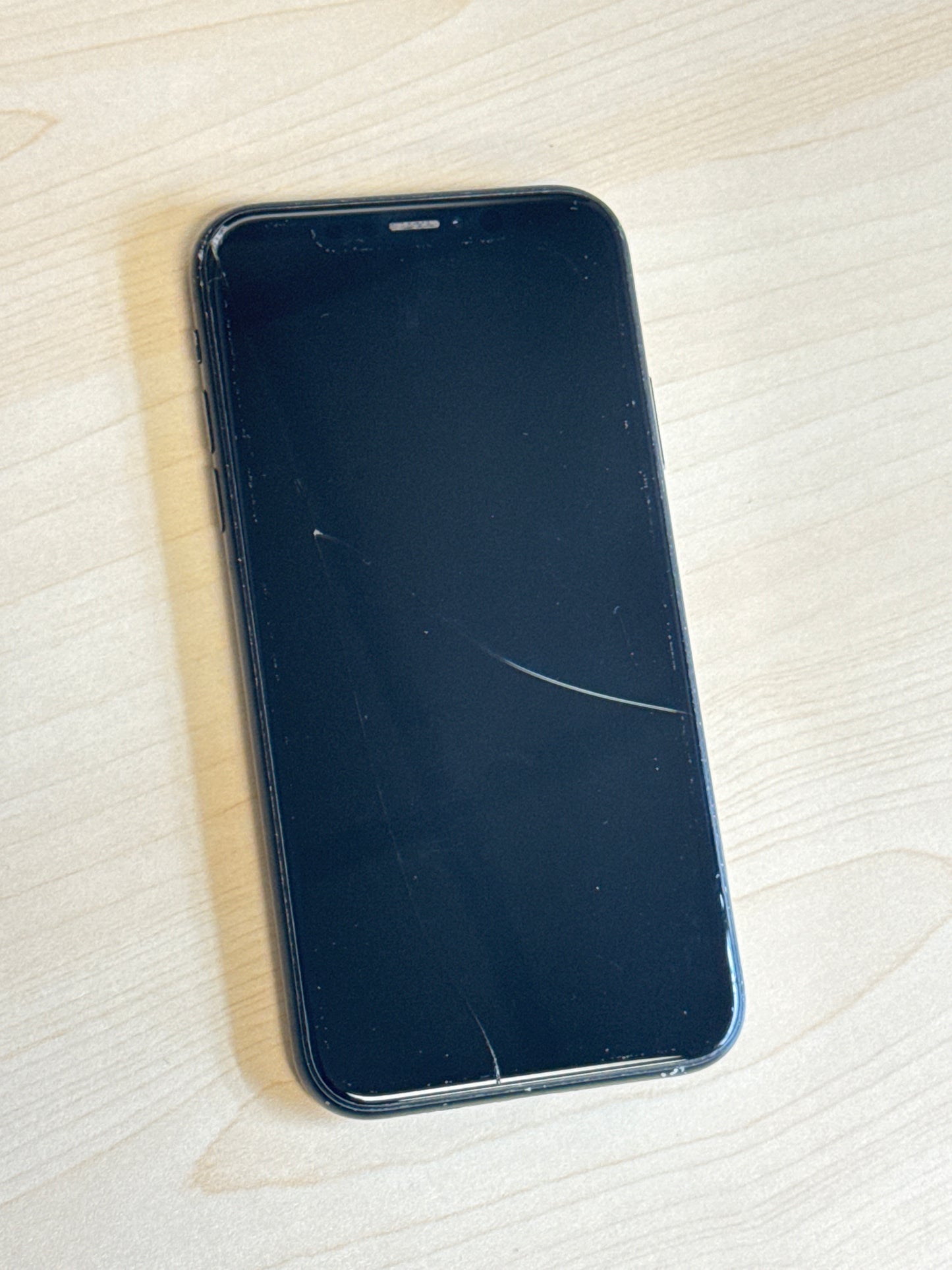 Unlocked Apple iPhone XR A1984 64GB Black 87% Battery Health - Cracked Screen