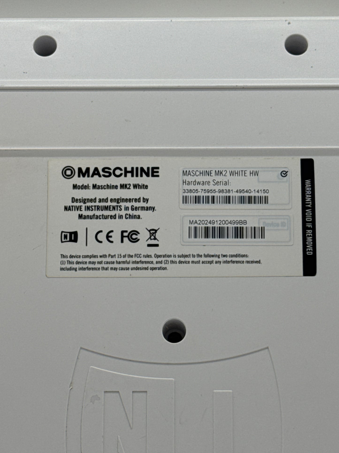 Native Instruments Maschine MK2 White UNTESTED