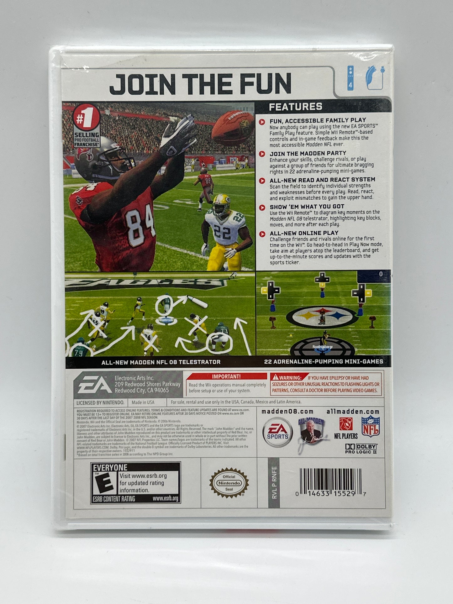 Madden 2008 for Nintendo Wii - Free Shipping