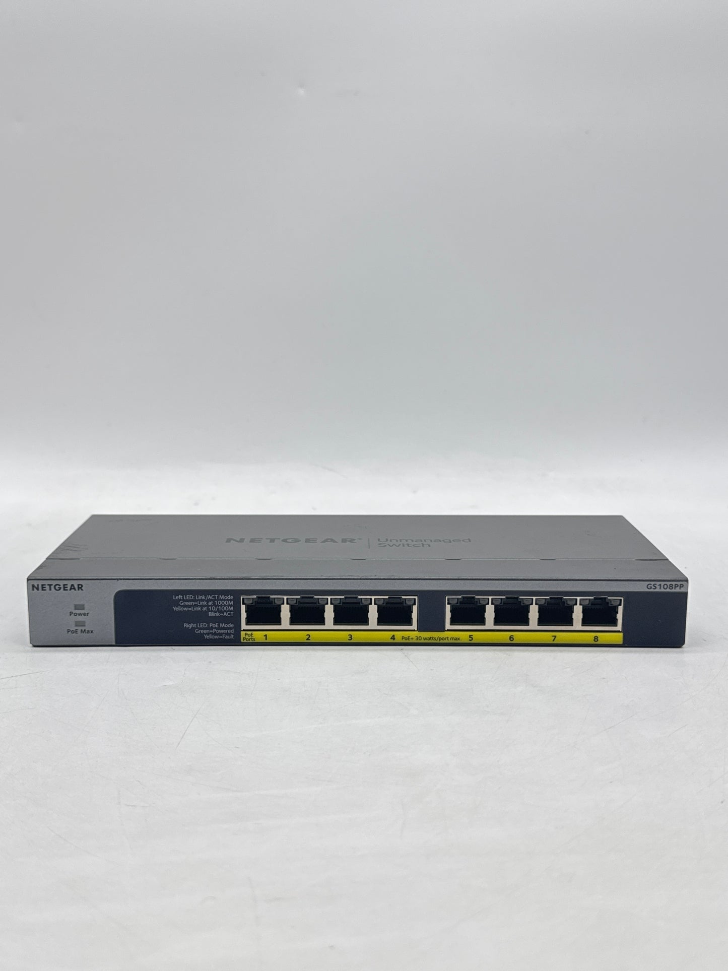 Netgear GS108PP 8-Port PoE/PoE+ Gigabit Unmanaged Switch