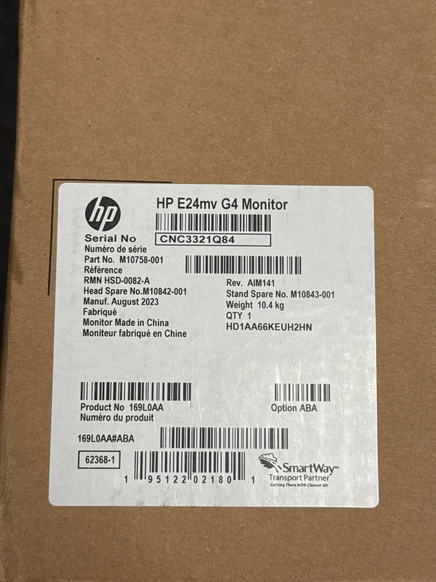 New HP E24mv G4 FHD Conferencing Monitor 23.8 LCD FHD