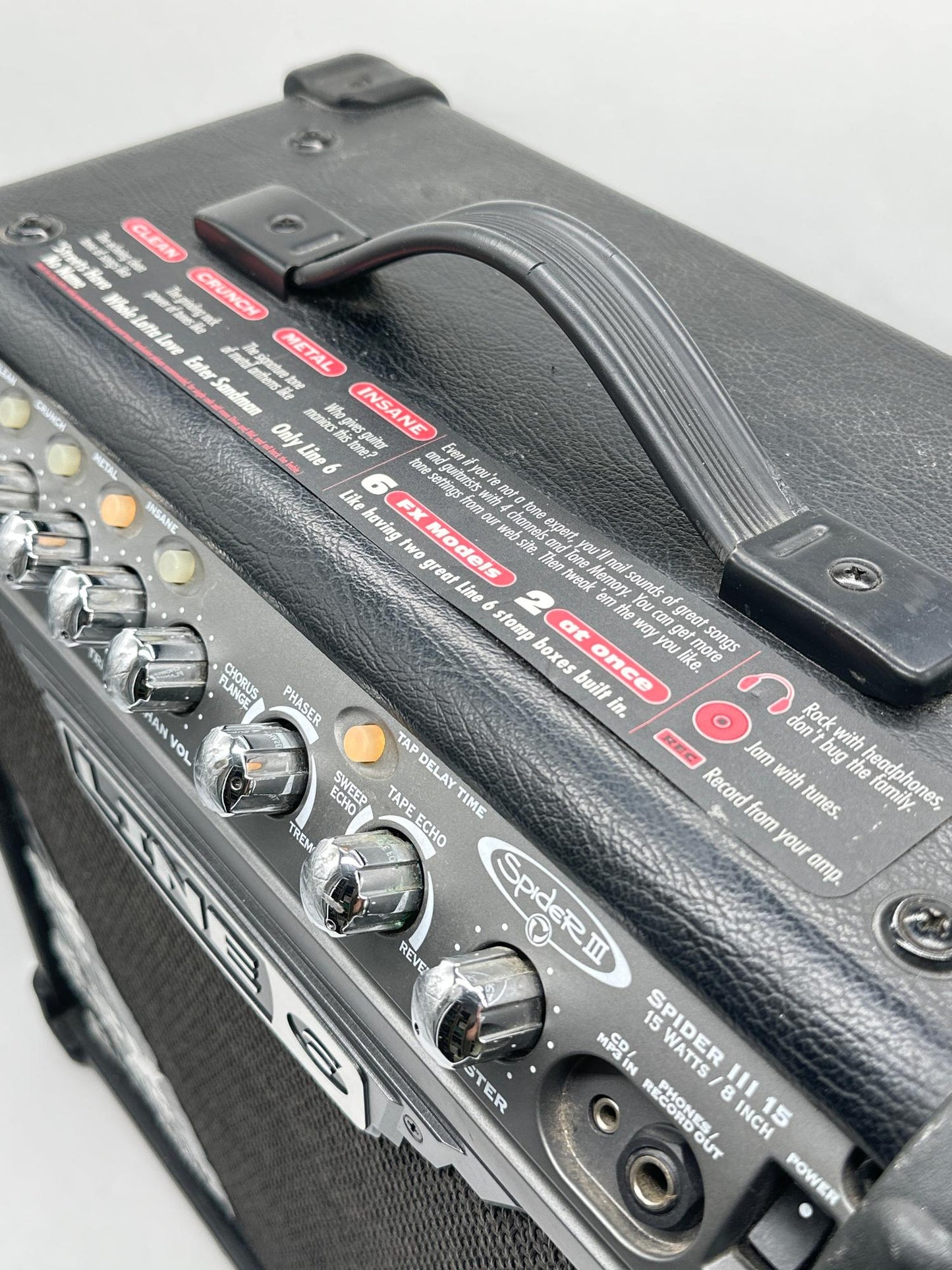 Line 6 Spider III 15 Watt Guitar Amplifier Amp Black Tested