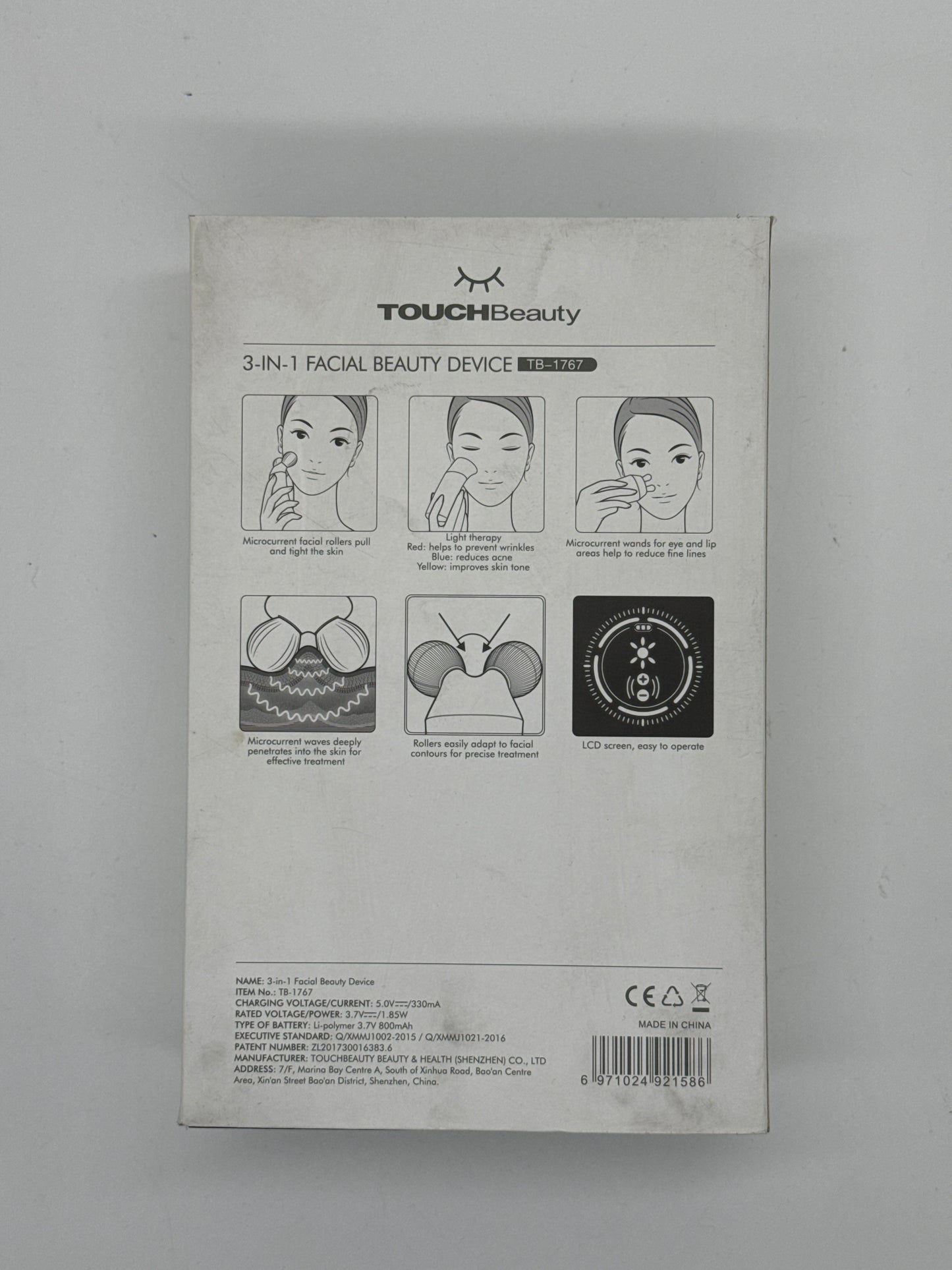 TOUCH BEAUTY Facial Device Open Box