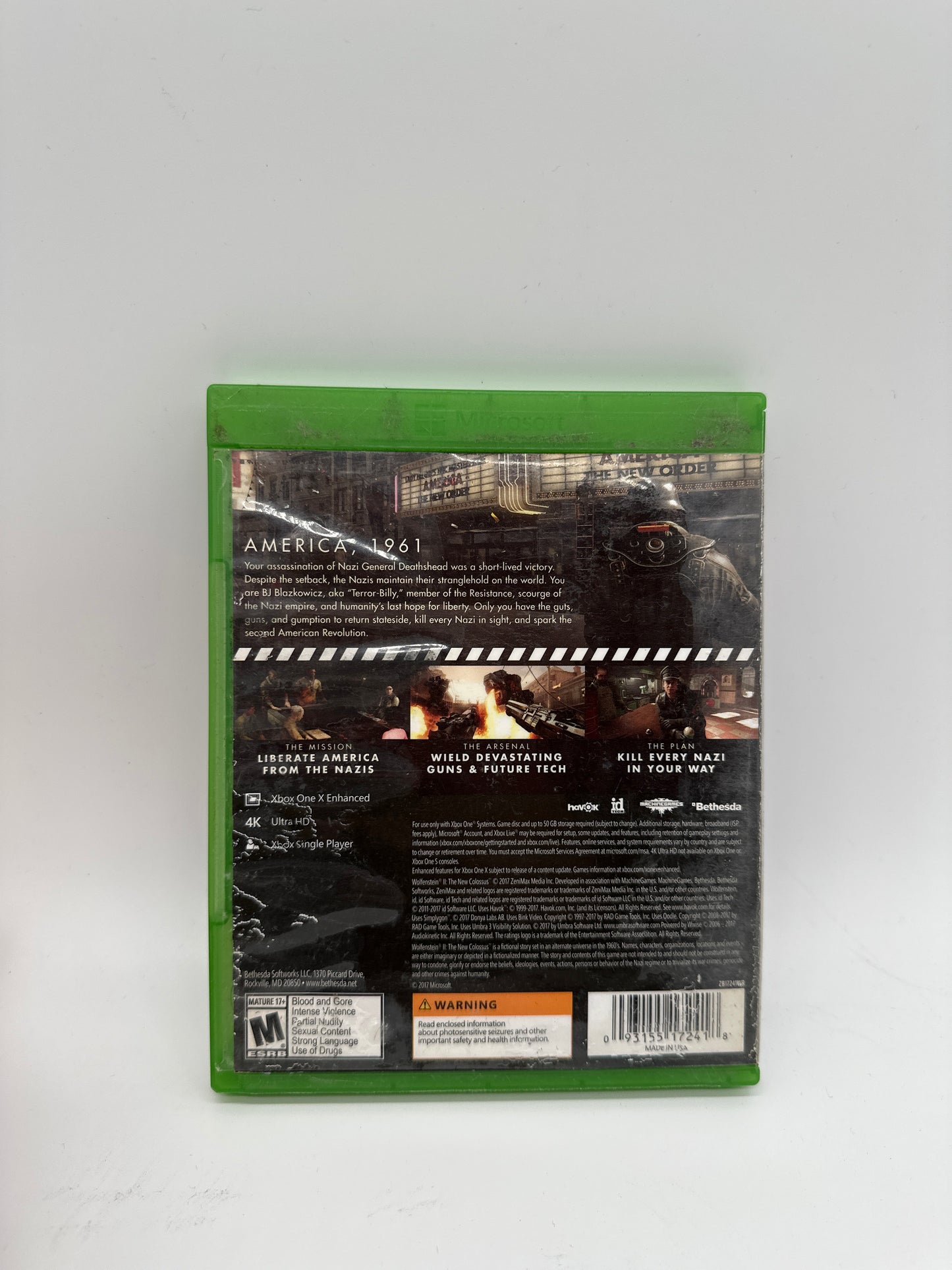 Wolfenstein II: The New Colossus - Xbox One - First-Person Shooter - Free Shipping