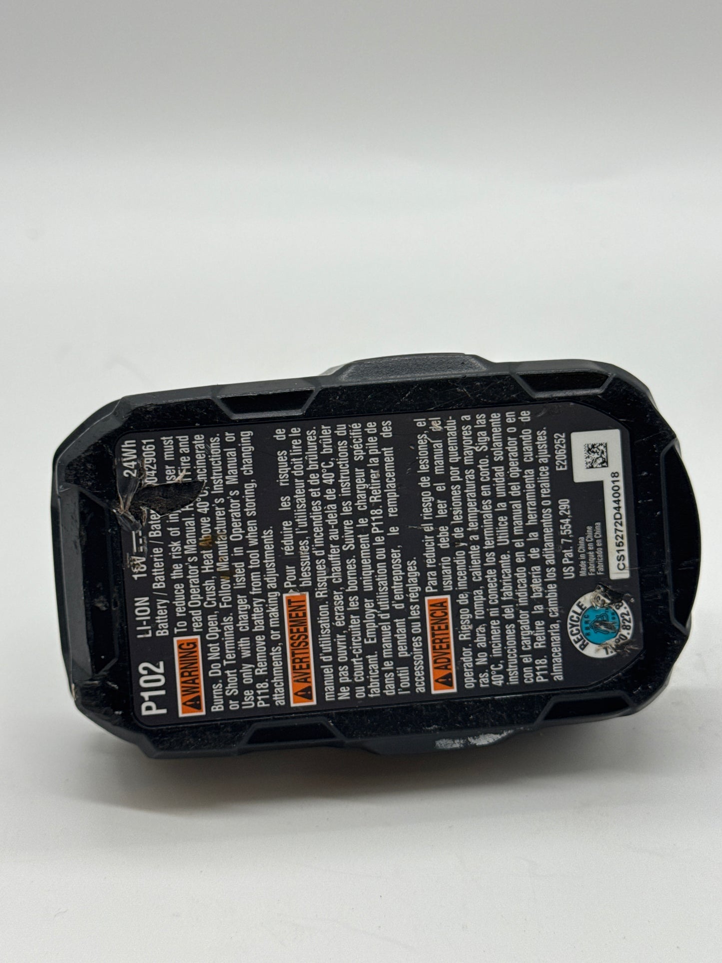 RYOBI P102 2.0 HOUR COMPACT 18V LITHIUM ION BATTERY