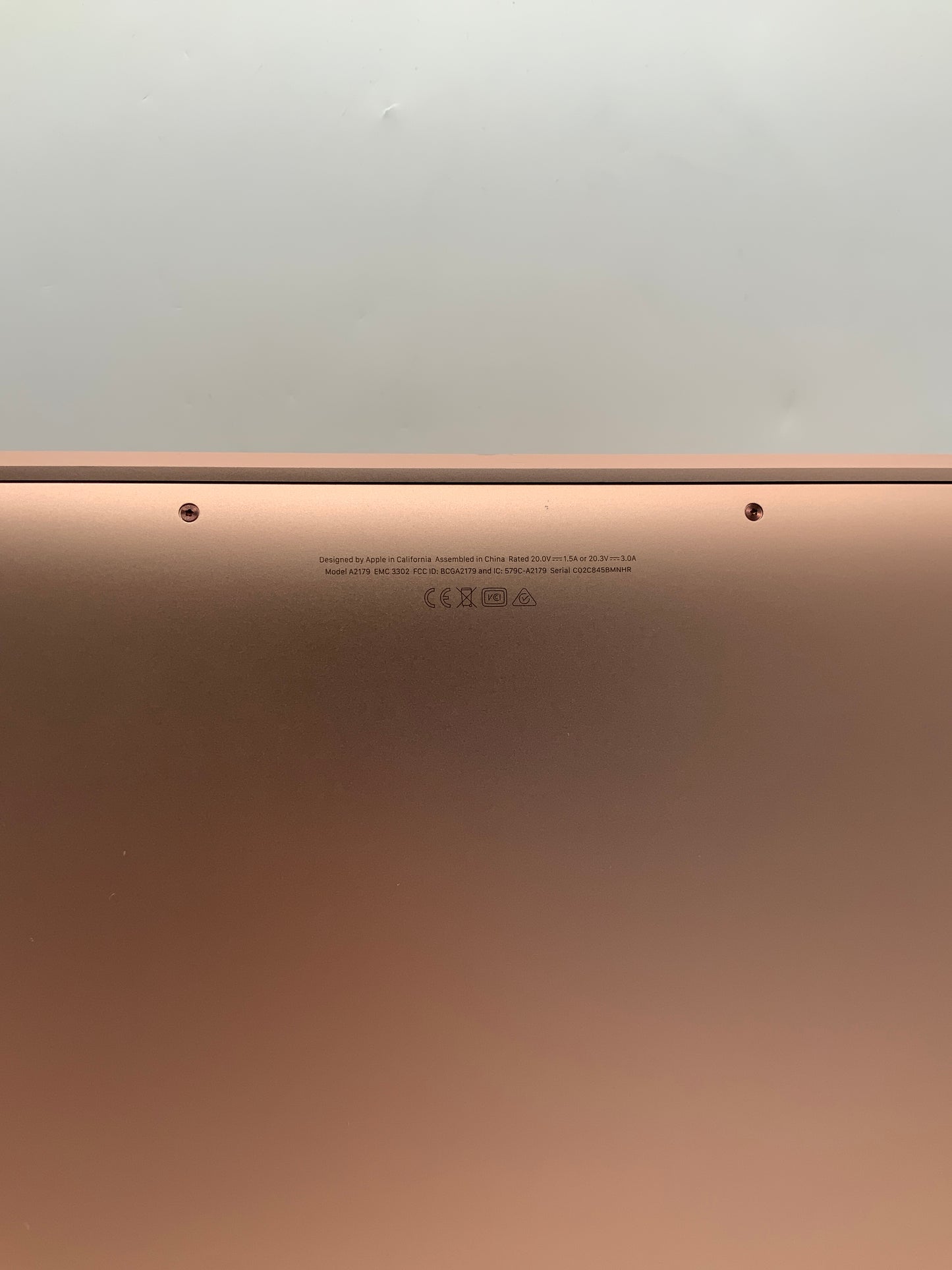 2020 Apple MacBook Air 13" Core i3 8GB RAM 256GB SSD Rose Gold A2179