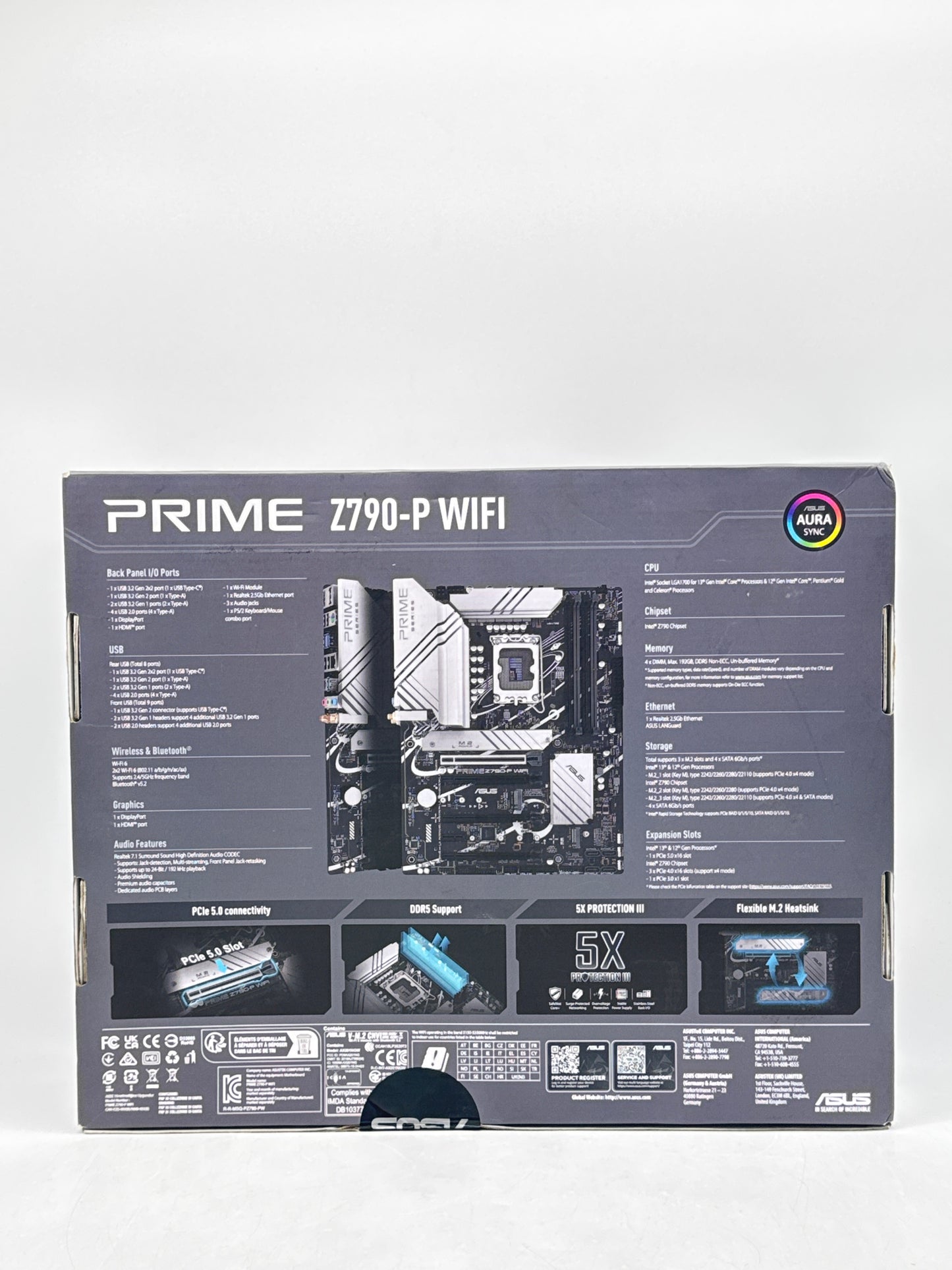 Asus Z790-V Prime WiFi AX LGA 1700 ATX Motherboard DDR5 New In Box