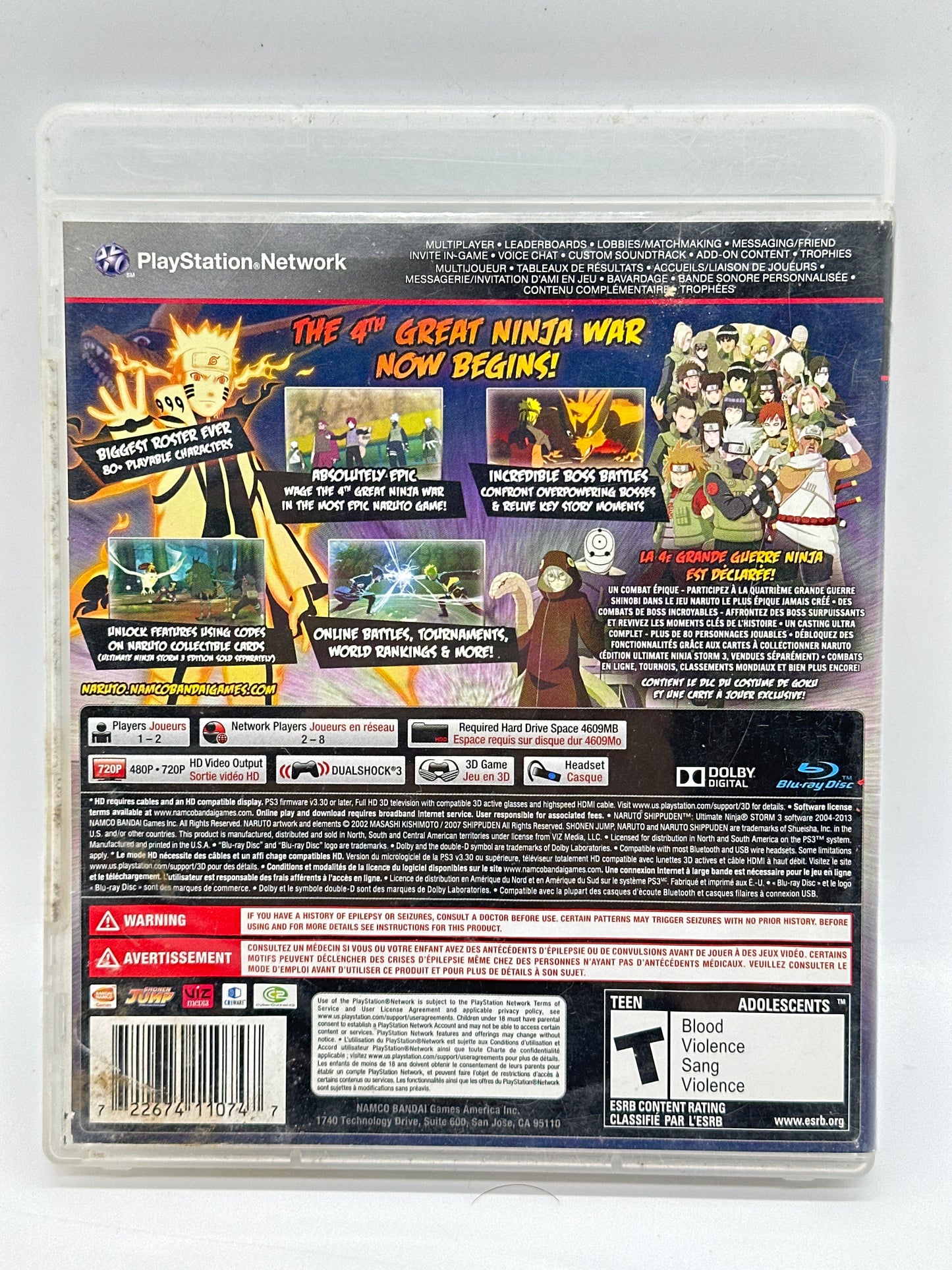 Naruto Shippuden: Ultimate Ninja Storm 3 - PlayStation 3 Game - Free Shipping