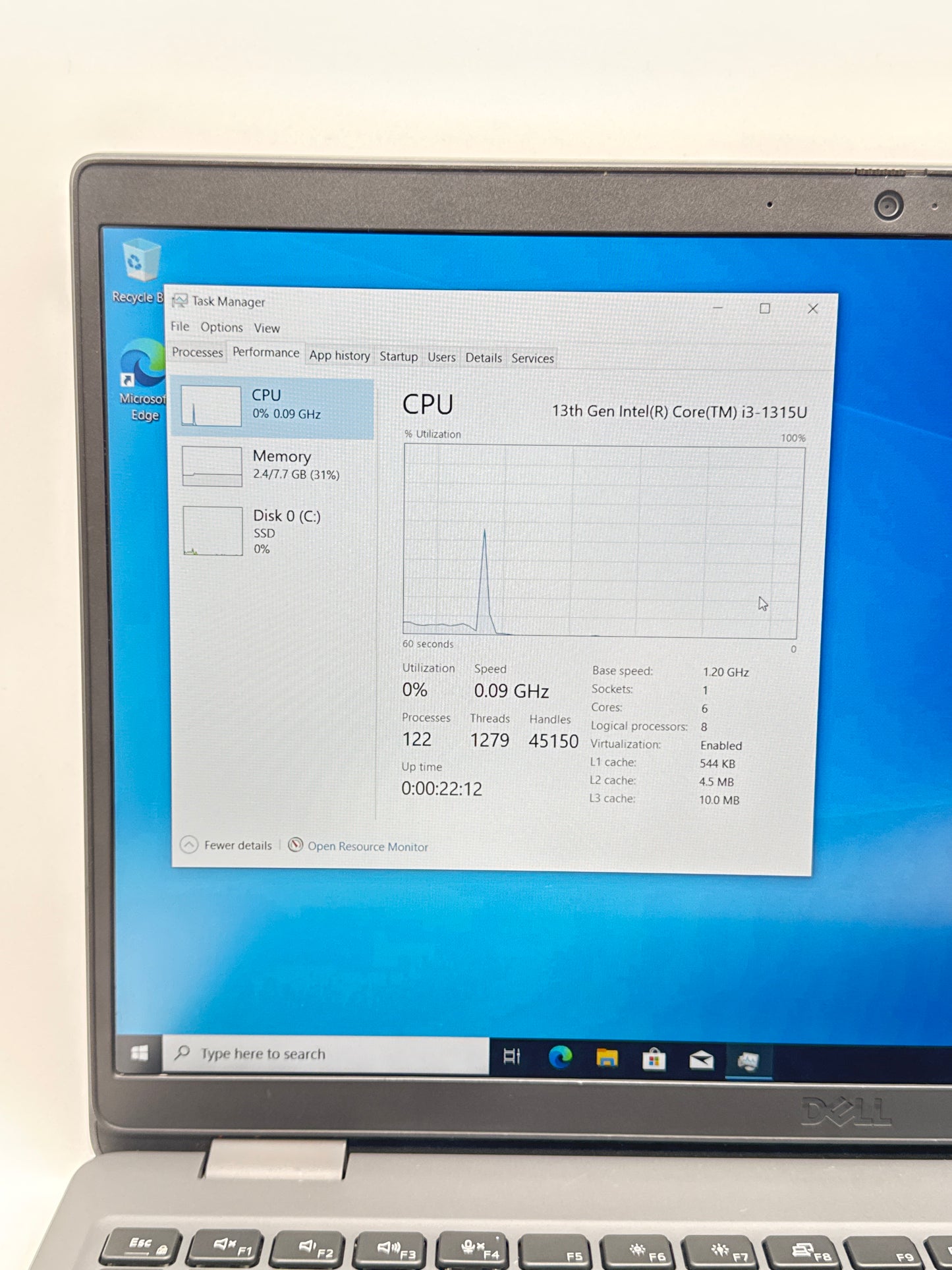Dell Latitude 3550 15-inch Core i3-1315U 8GB RAM 256GB SSD - Gray