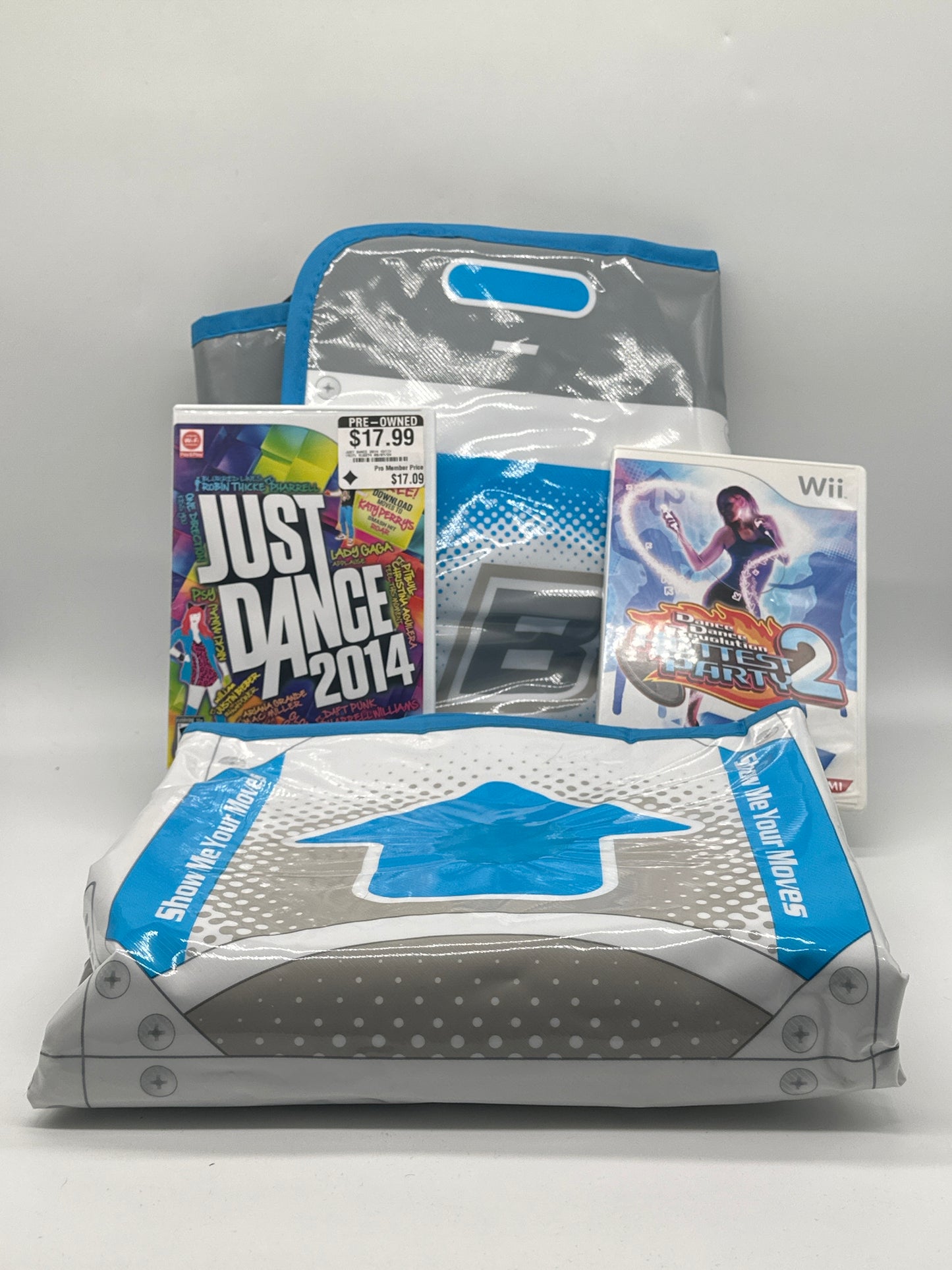 Dance Dance Revolution Hottest Party 2 Wii Dance Pad Mat + 2 Games