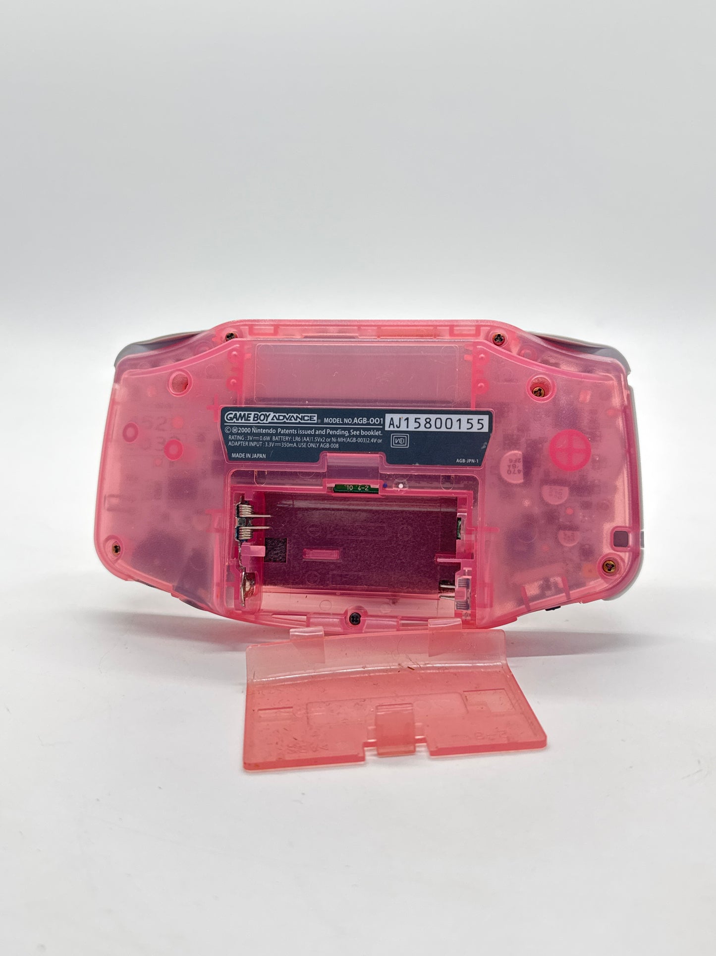 Nintendo Game Boy Advance AGB-001 Milky Pink Console #3 Missing Side Piece