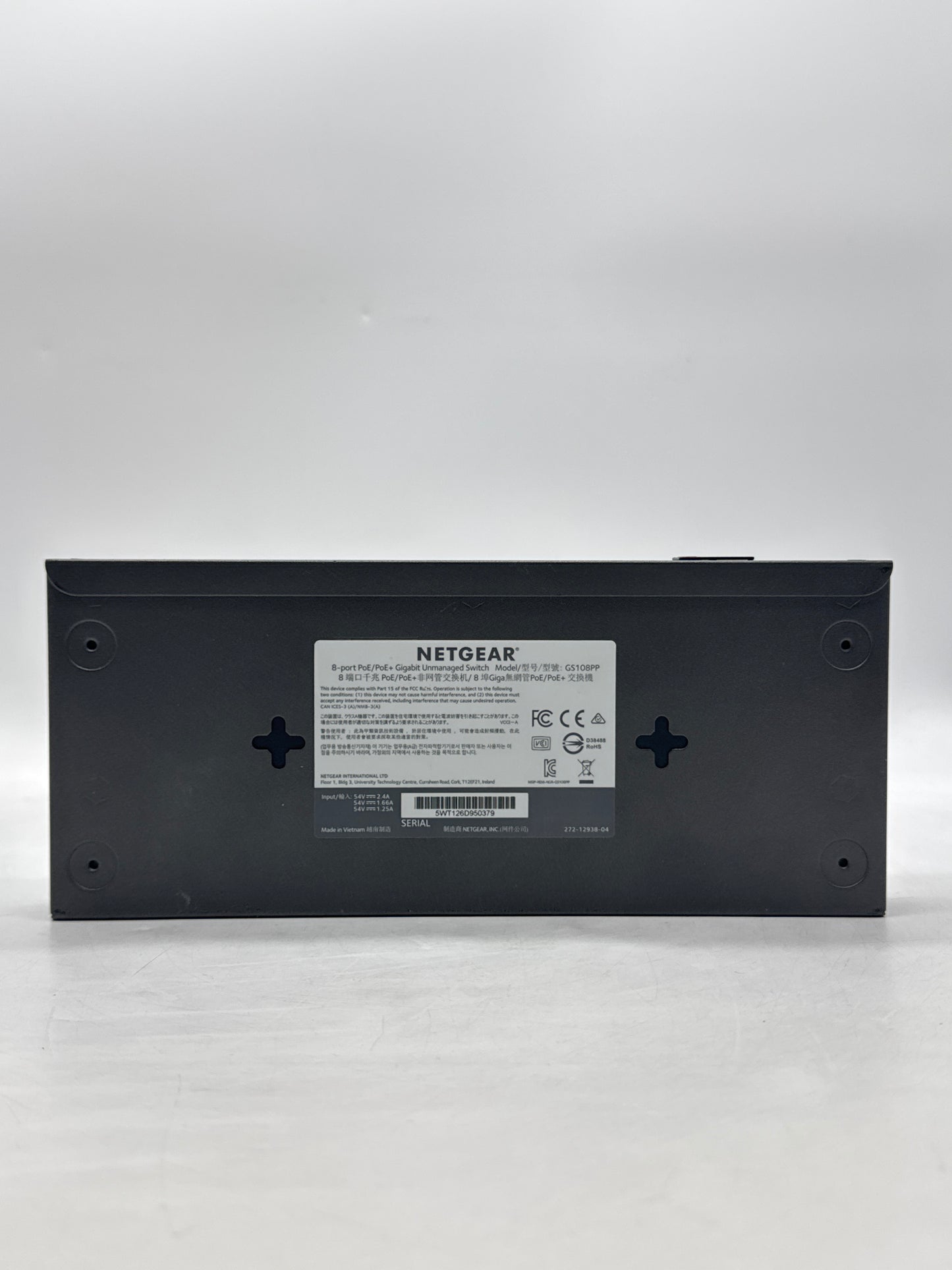 Netgear GS108PP 8-Port PoE/PoE+ Gigabit Unmanaged Switch