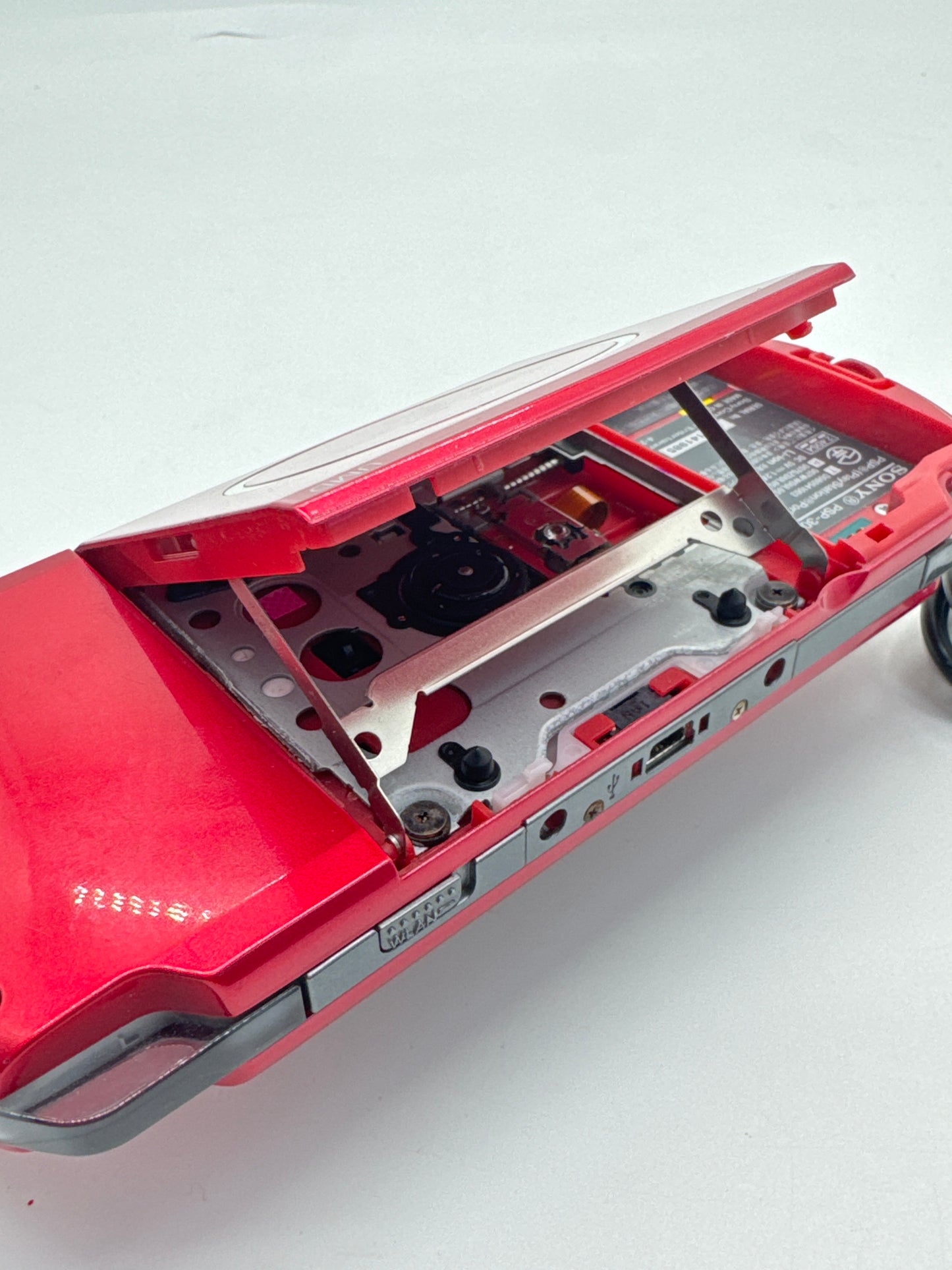 Sony PSP-3000 Radiant Red Console w/ Charger #72 No Battery No Lid AS IS