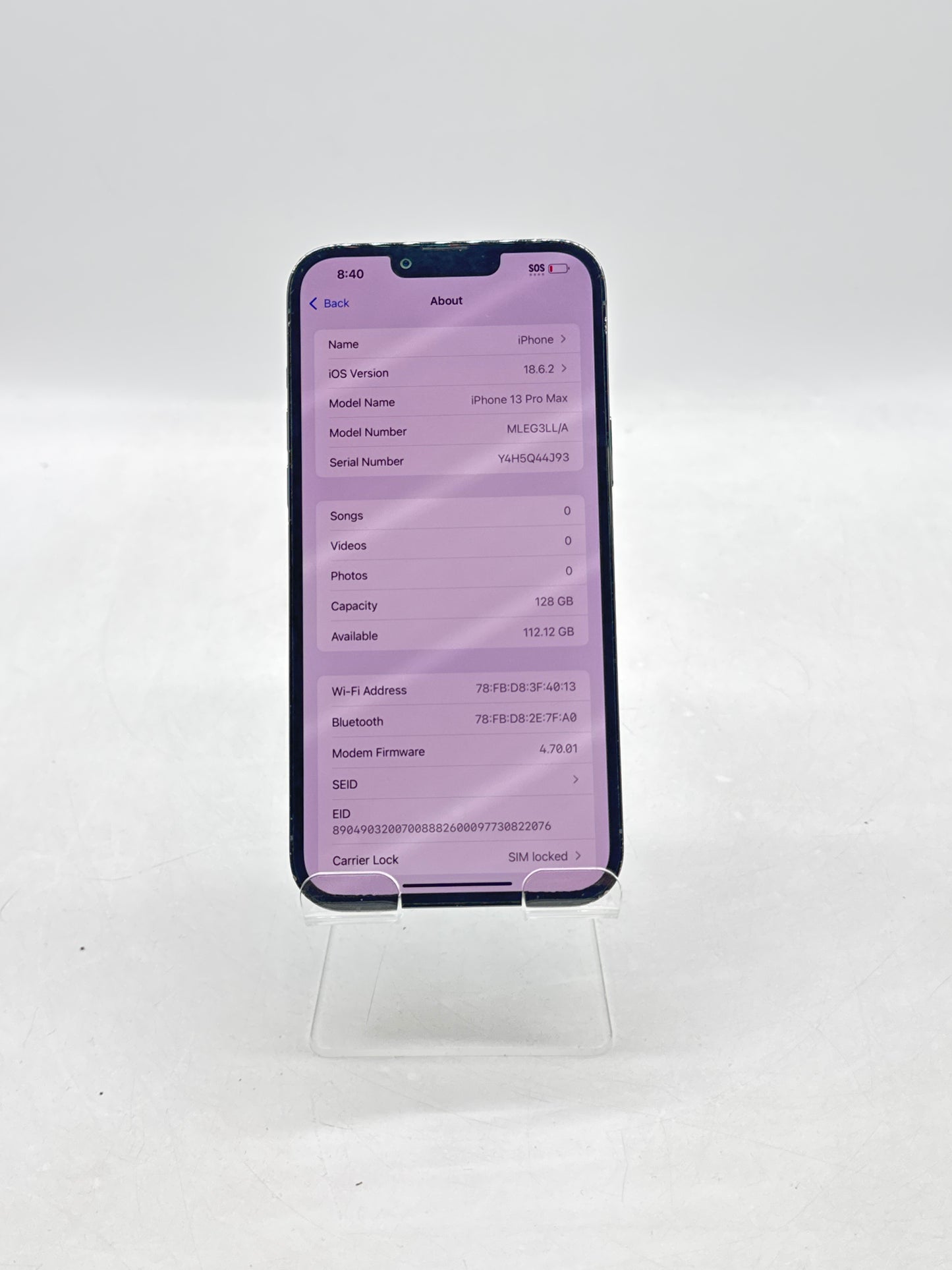 AT&T Apple iPhone 13 Pro Max 6.7" 128GB Blue 84% Battery Health