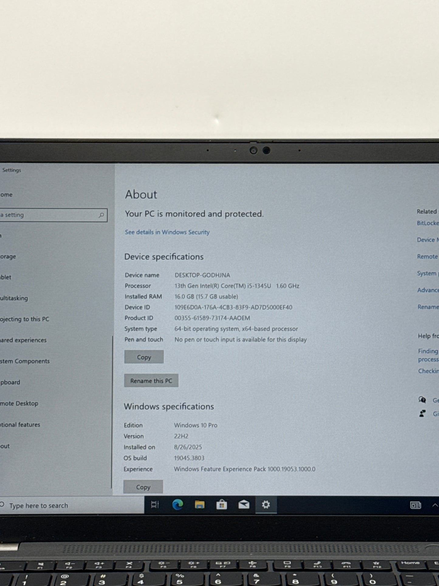 Lenovo ThinkPad T14 Gen 4 14" Core i5-1345U vPro 1.60GHz 512GB SSD 16GB RAM