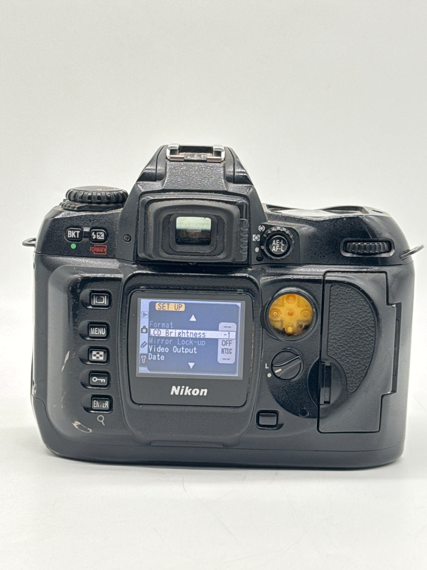Nikon D100 6.1 MP Digital SLR Camera Black Body Only Functional with Missing Button