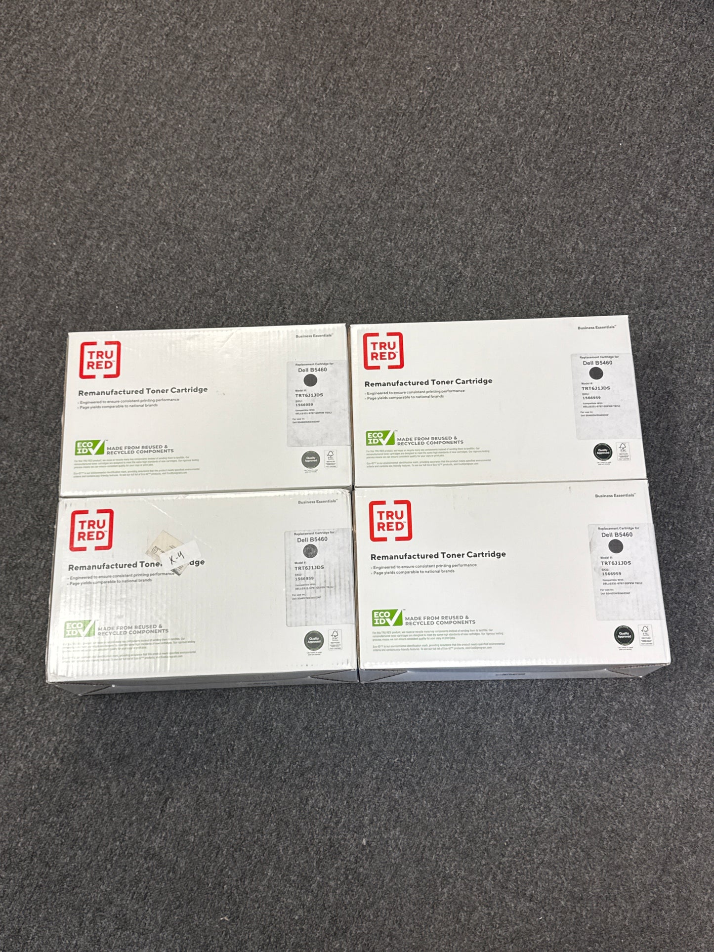 New Tru Red TRT6J1JDS Compatible Black Toner Cartridge Dell B5460 - Lot of 4