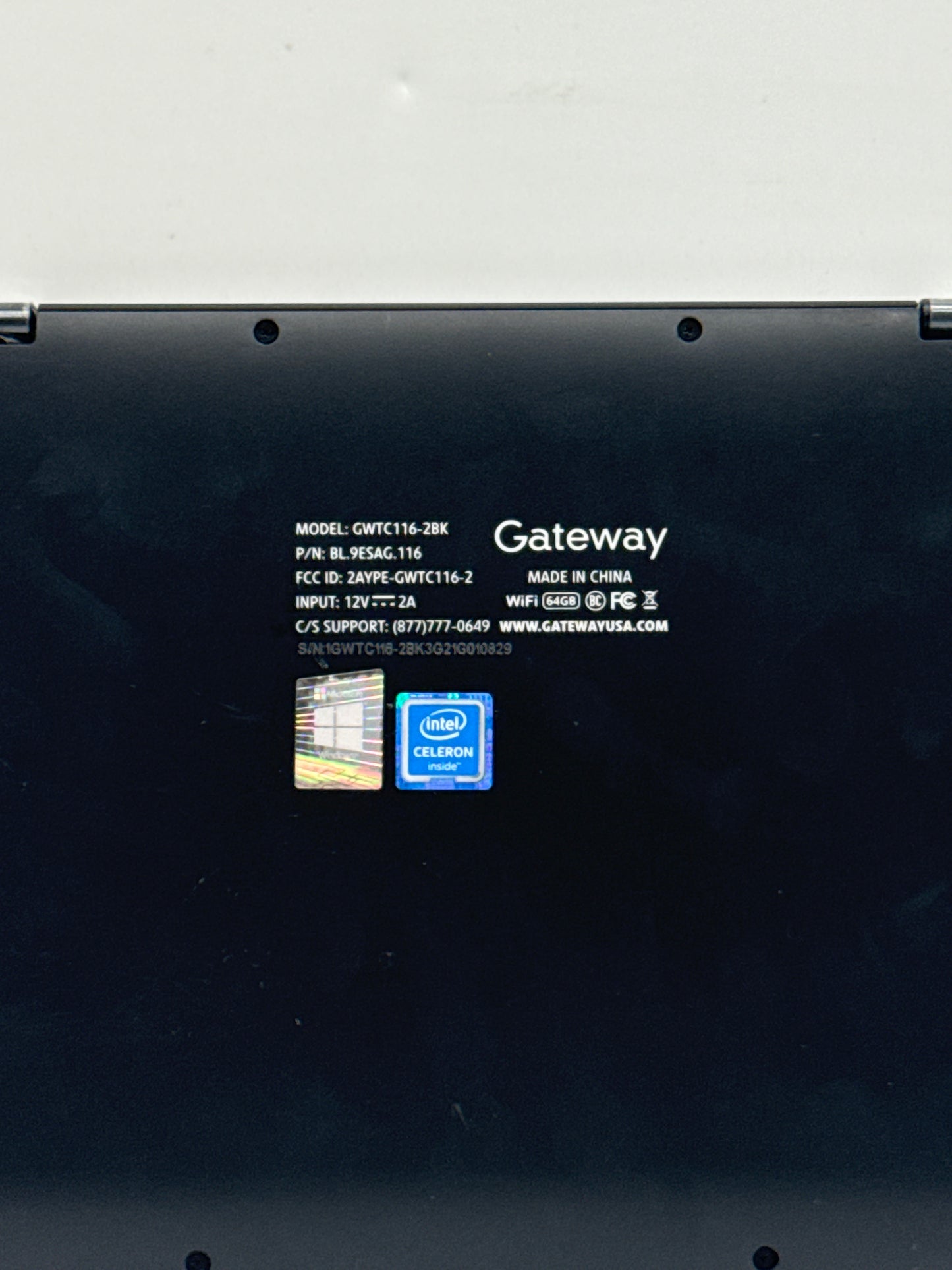 Gateway GWTC16-2BK 11.6" Touch HD Celeron N4020 64GB eMMC 4GB RAM - No OS