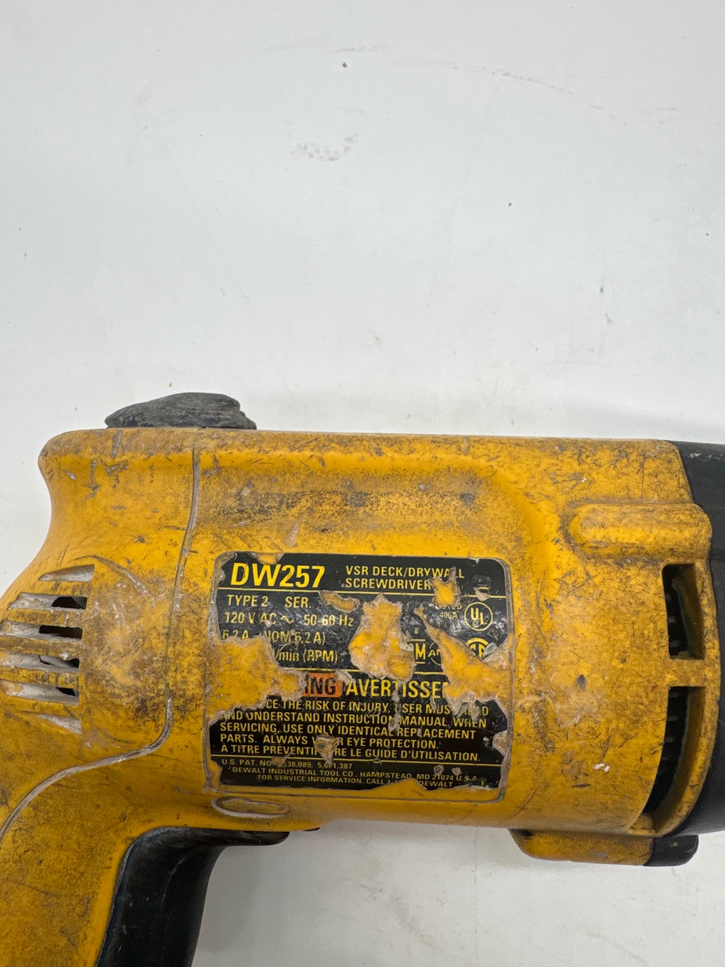 DEWALT DW257 Deck Drywall Screw Gun Drill Corded Tool