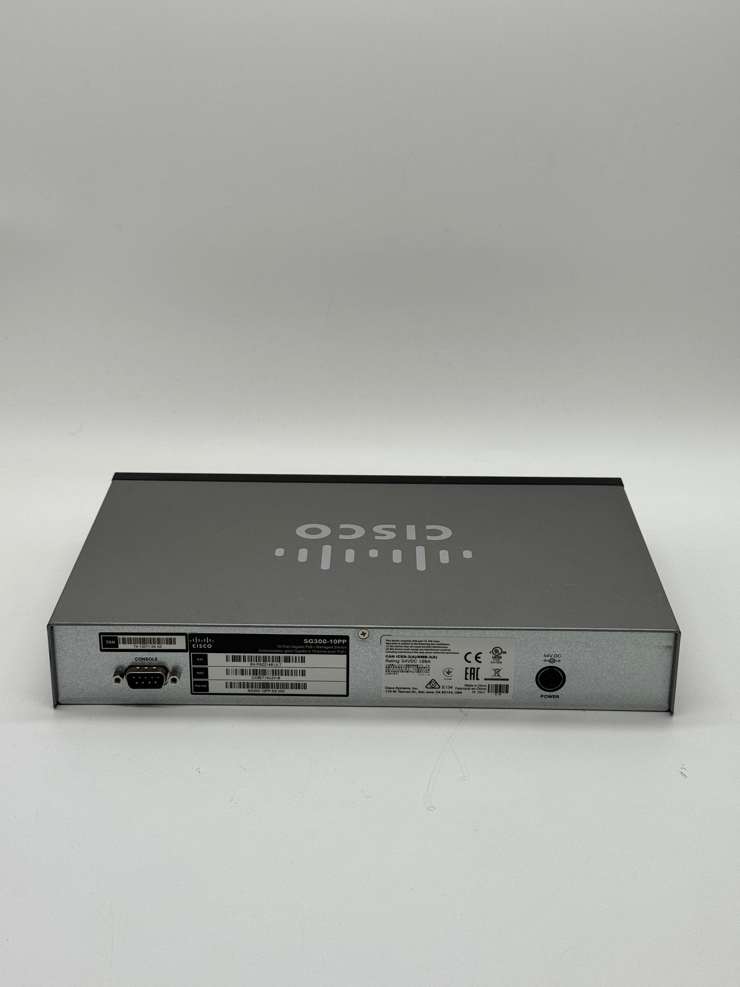 Cisco SG300-10PP 10-Port Gigabit Ethernet Switch - No Power Cable