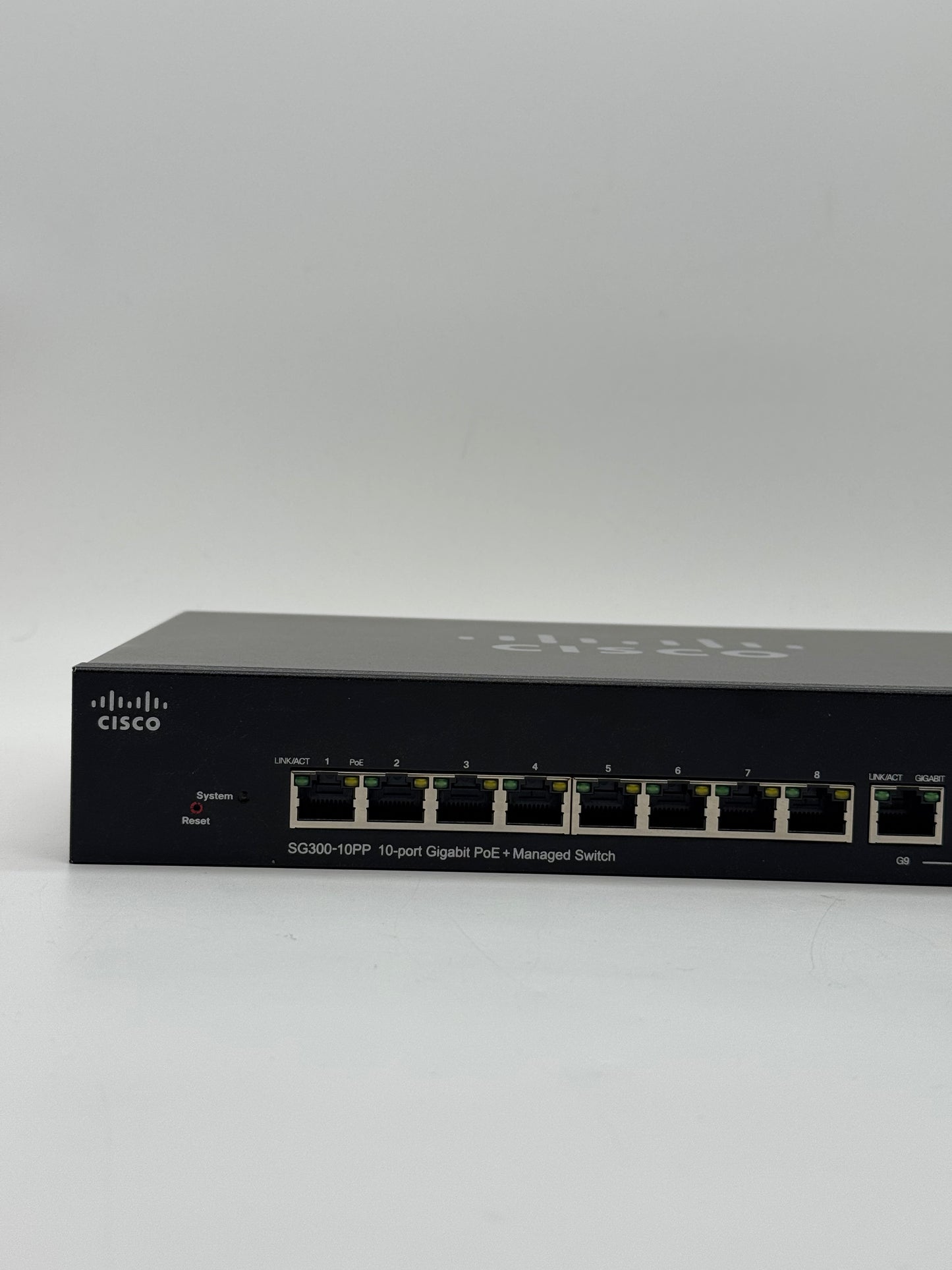 Cisco SG300-10PP 10-Port Gigabit Ethernet Switch - No Power Cable