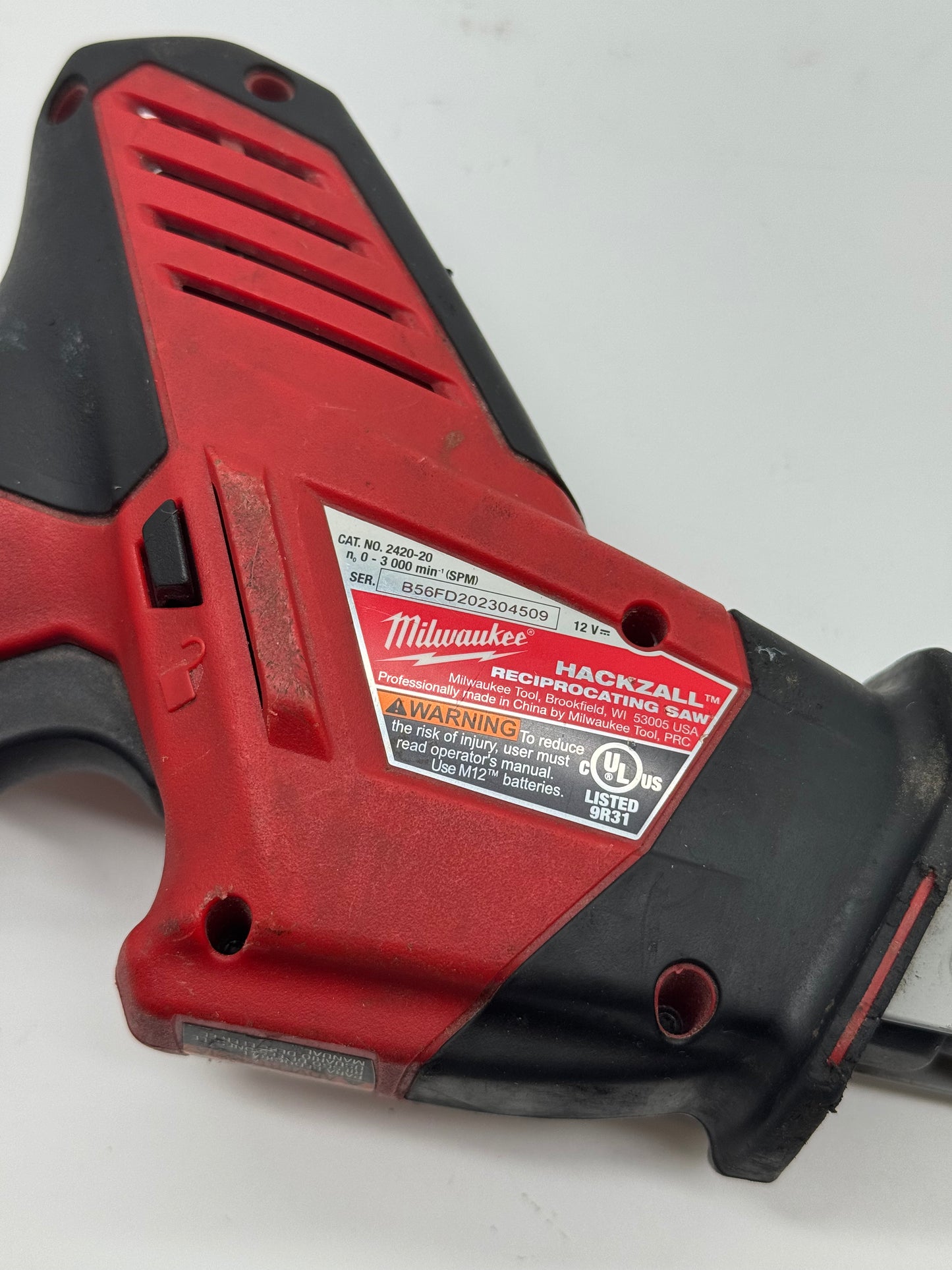 Milwaukee 2420-20 Reciprocating Saw 12V Red - Used