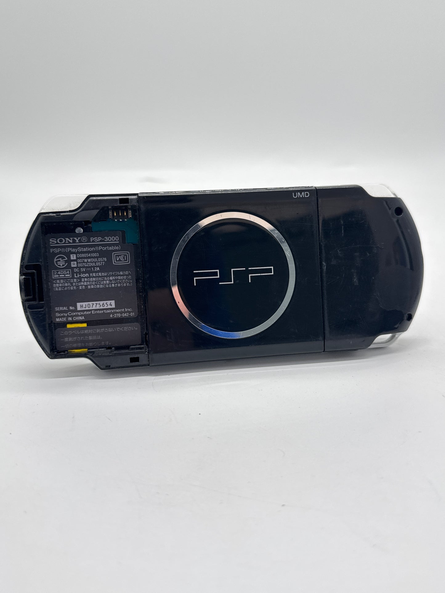 Sony PSP-3000 Console #316 No Battery or Lid No Charger BAD DISPLAY & UMD AS IS