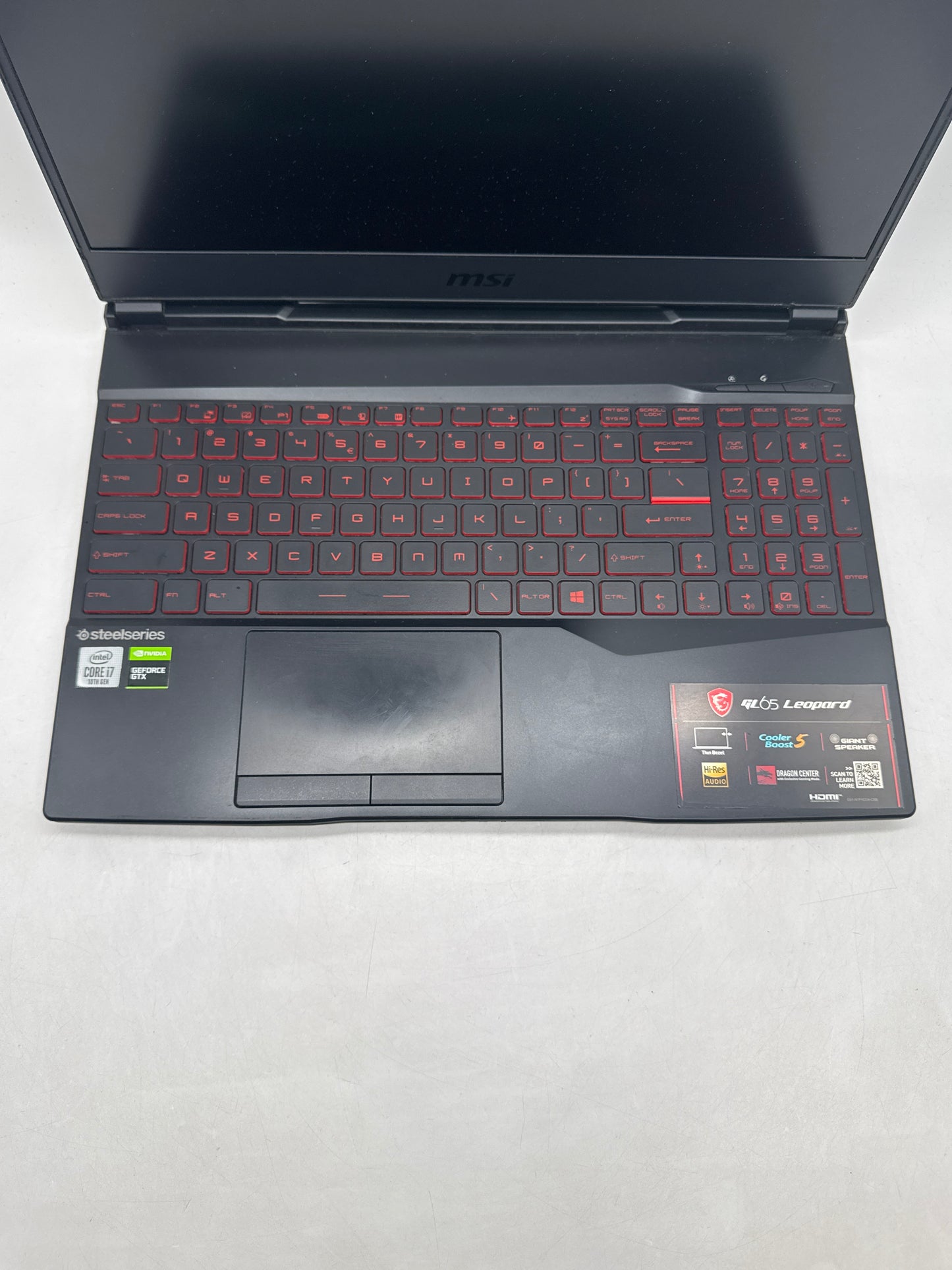 MSI GL65 Leopard 15.6" i7-10750H 16GB RAM 512GB SSD GTX 1650Ti 4GB - Bad Display