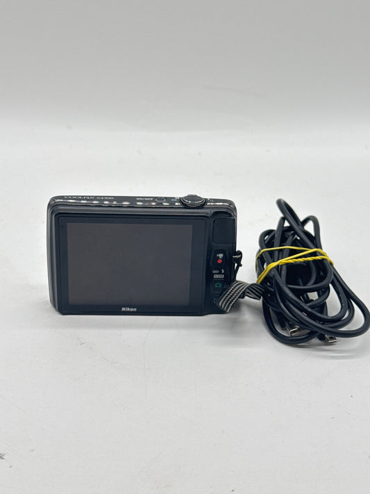 Nikon COOLPIX S4300 Touchscreen Compact Digital Camera Black UNTESTED