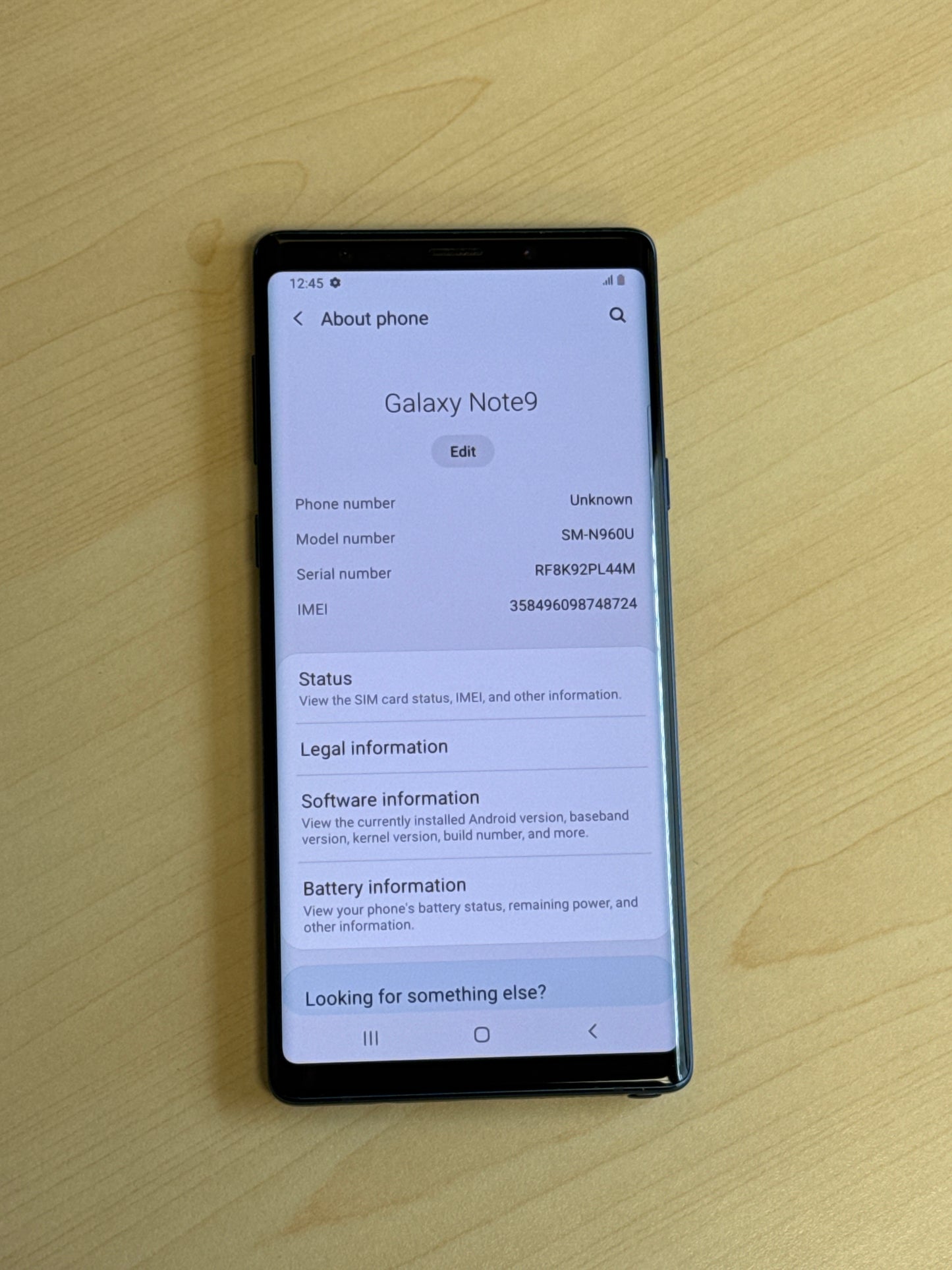 Verizon Samsung Galaxy Note 9 6.4" SM-N960U 512GB 8GB RAM Ocean Blue