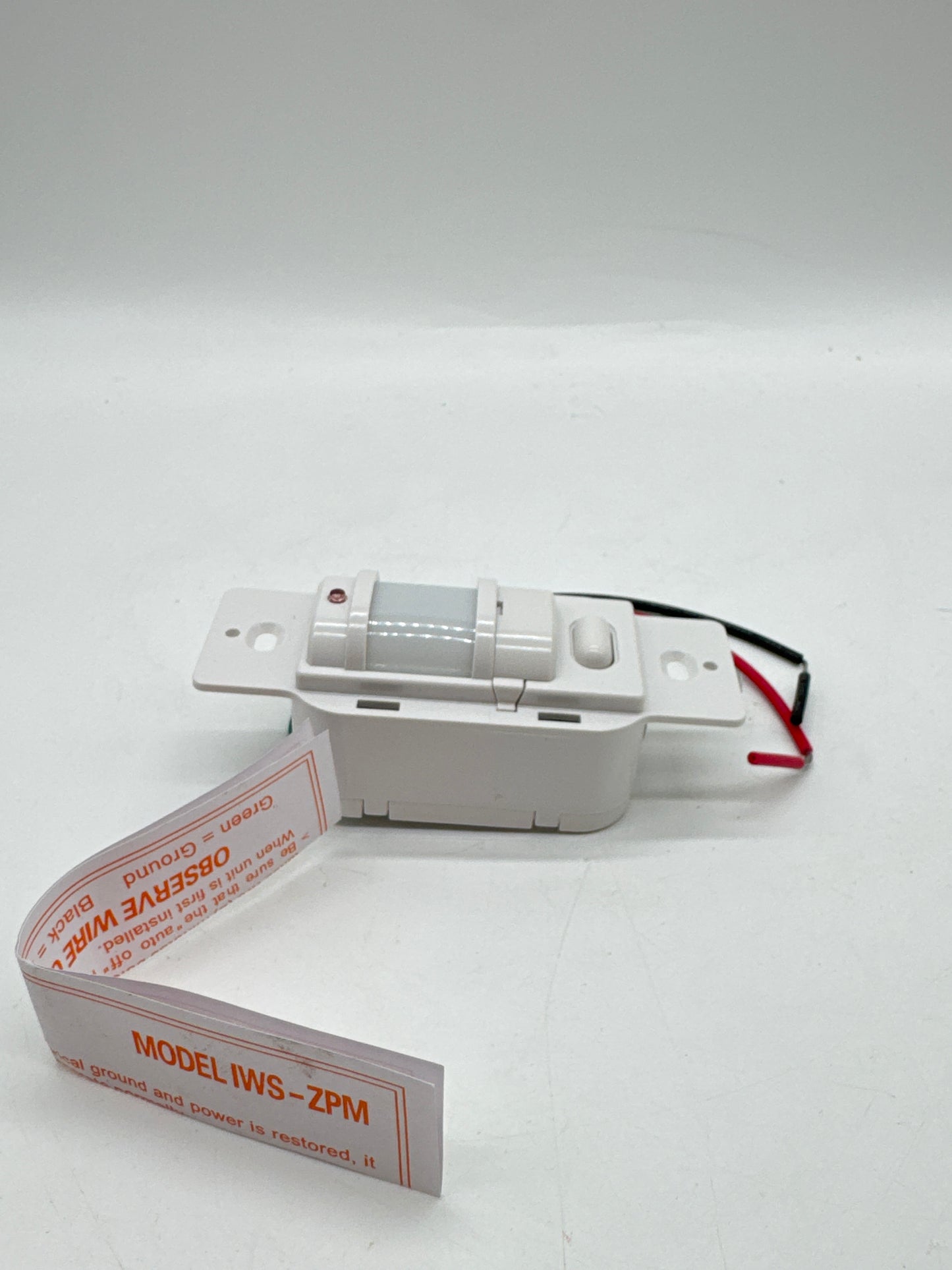 Hubbell IWS-ZPM-W Manual-On PIR Wall Switch Vacancy Sensor 120/277V