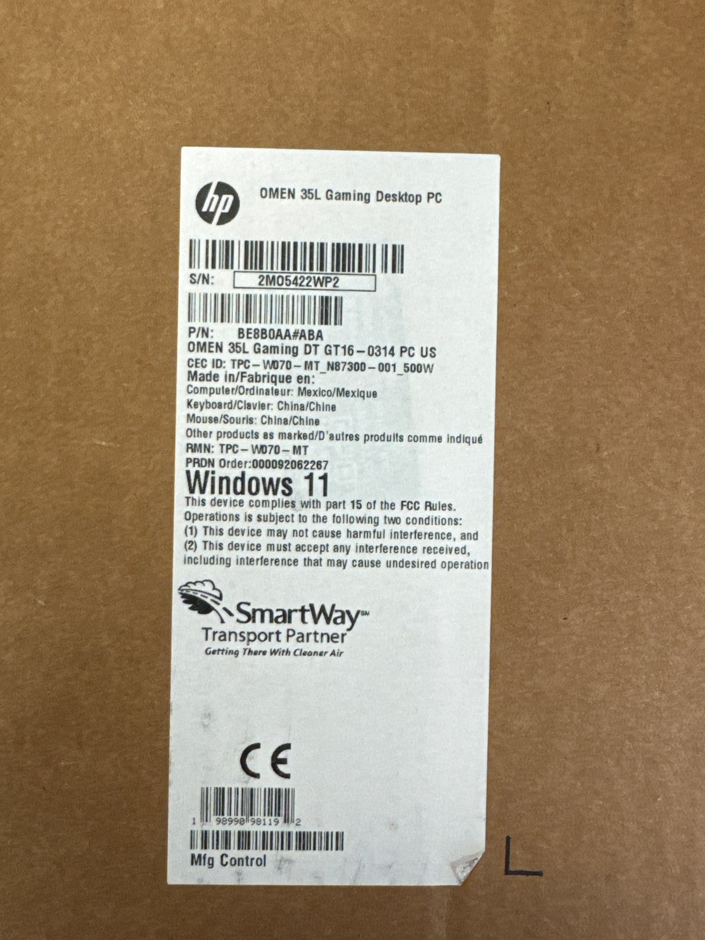 HP OMEN 35L Gaming Desktop Ryzen 5 8400F 1TB SSD 16GB RAM RTX 5060 8GB Open Box