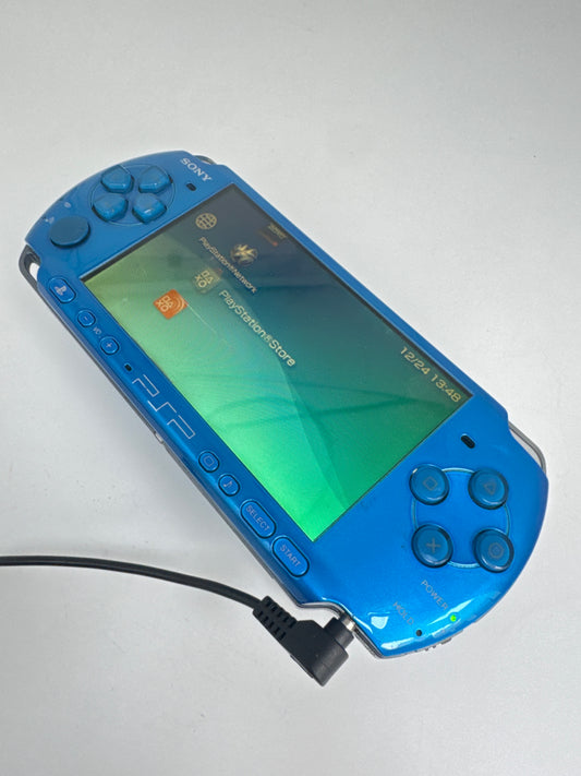 Sony PSP-3000 Metallic Blue Console Only #97 No Battery No Battery Lid AS IS