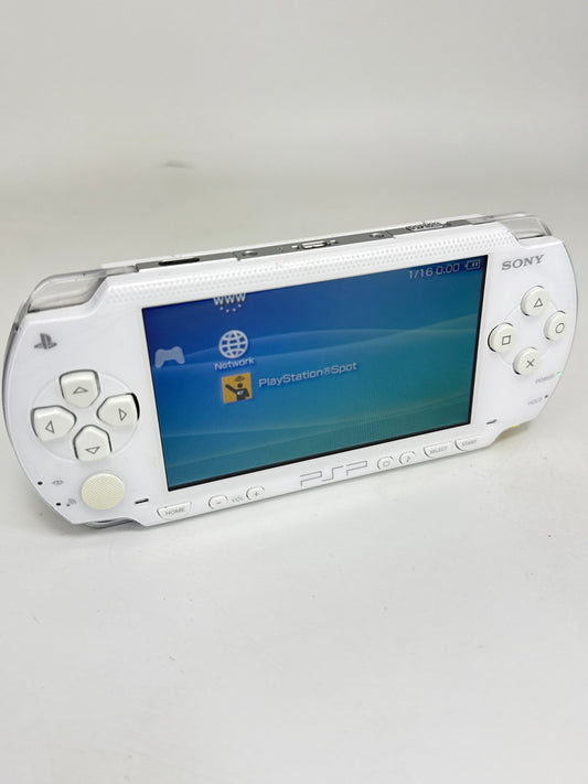 Sony PSP-1000 White Console #96 w/3600mAh Battery & No Charger
